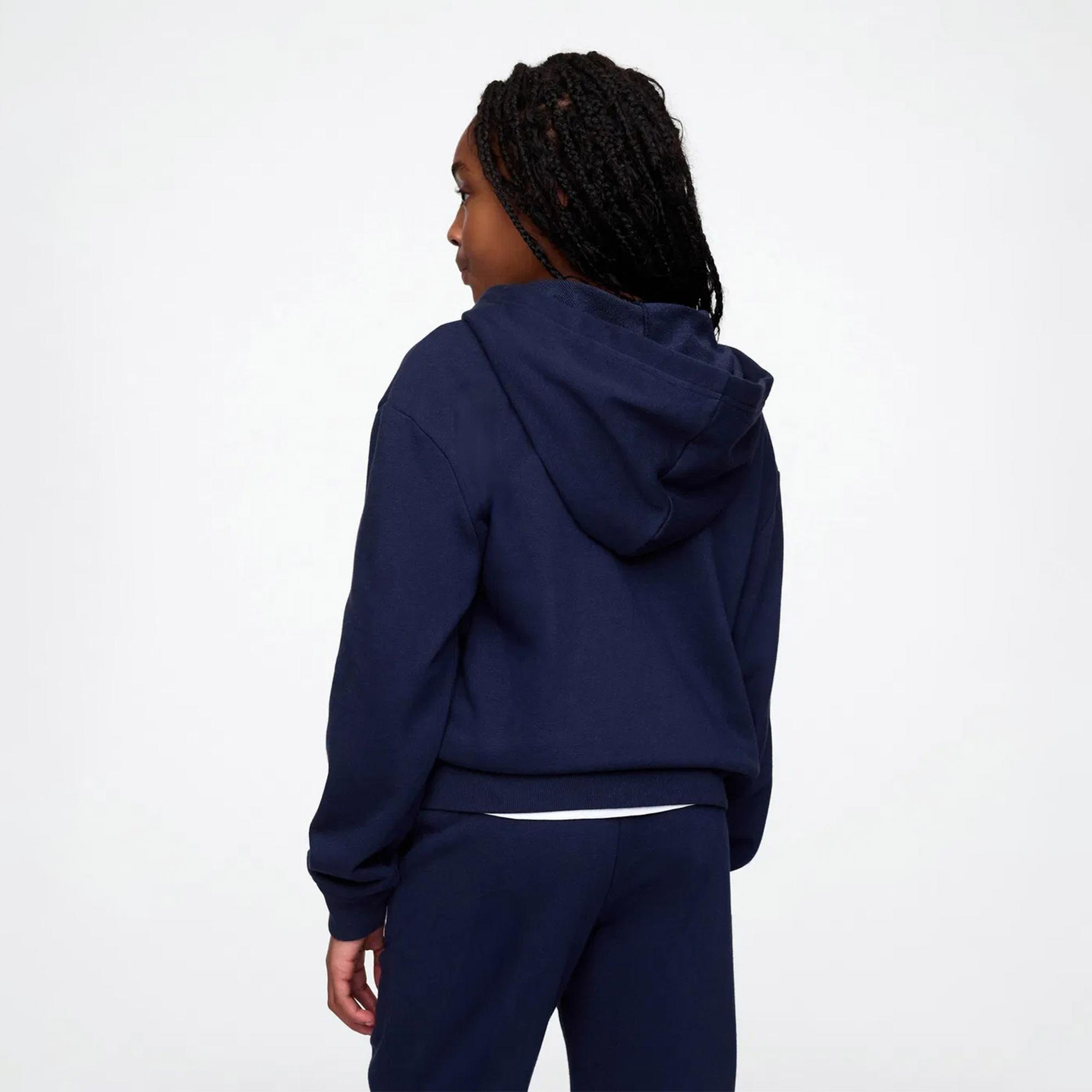 Gap Logo Relaxed Fit Çocuk Lacivert Sweatshirt