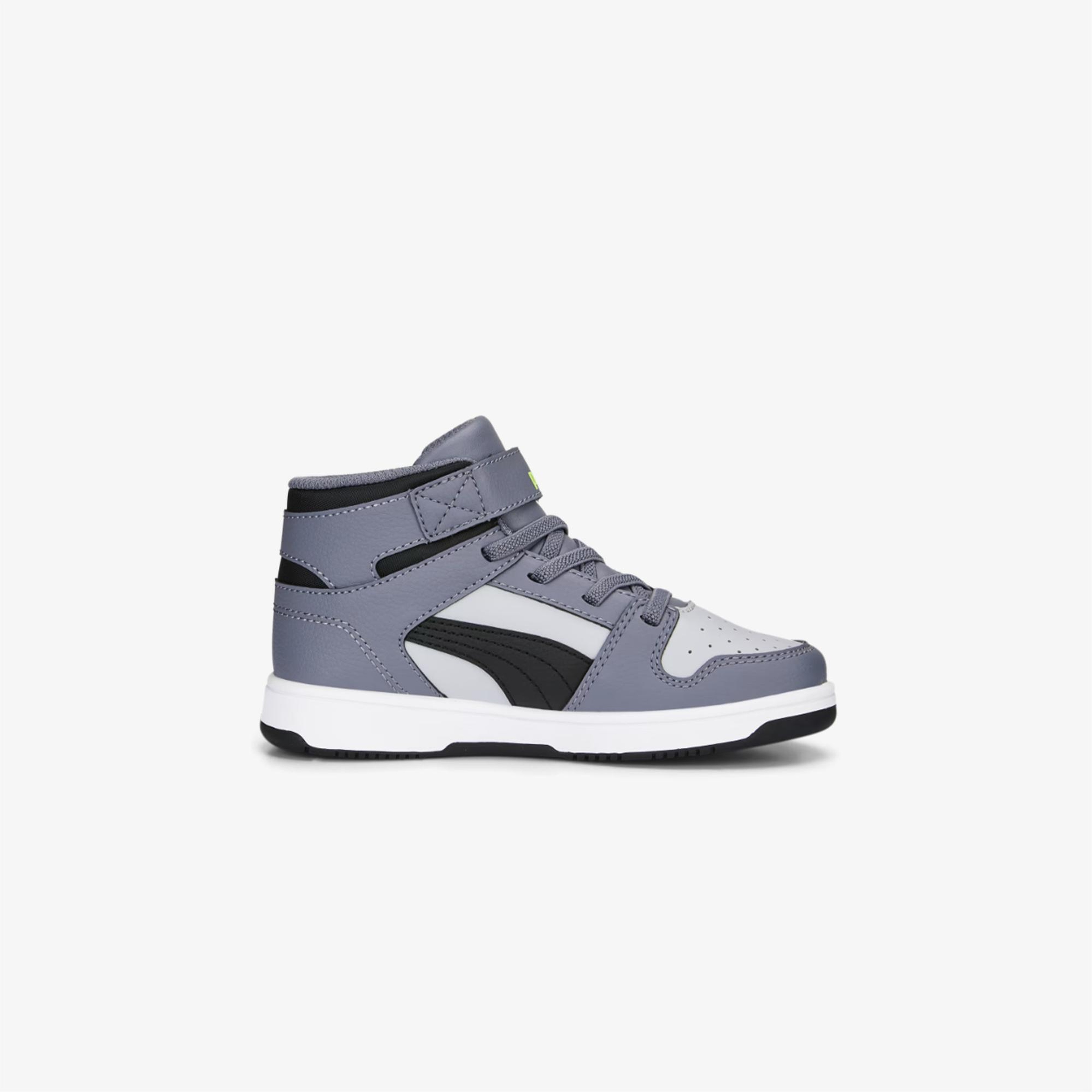 Puma Rebound Layup Çocuk Gri Spor Ayakkabı