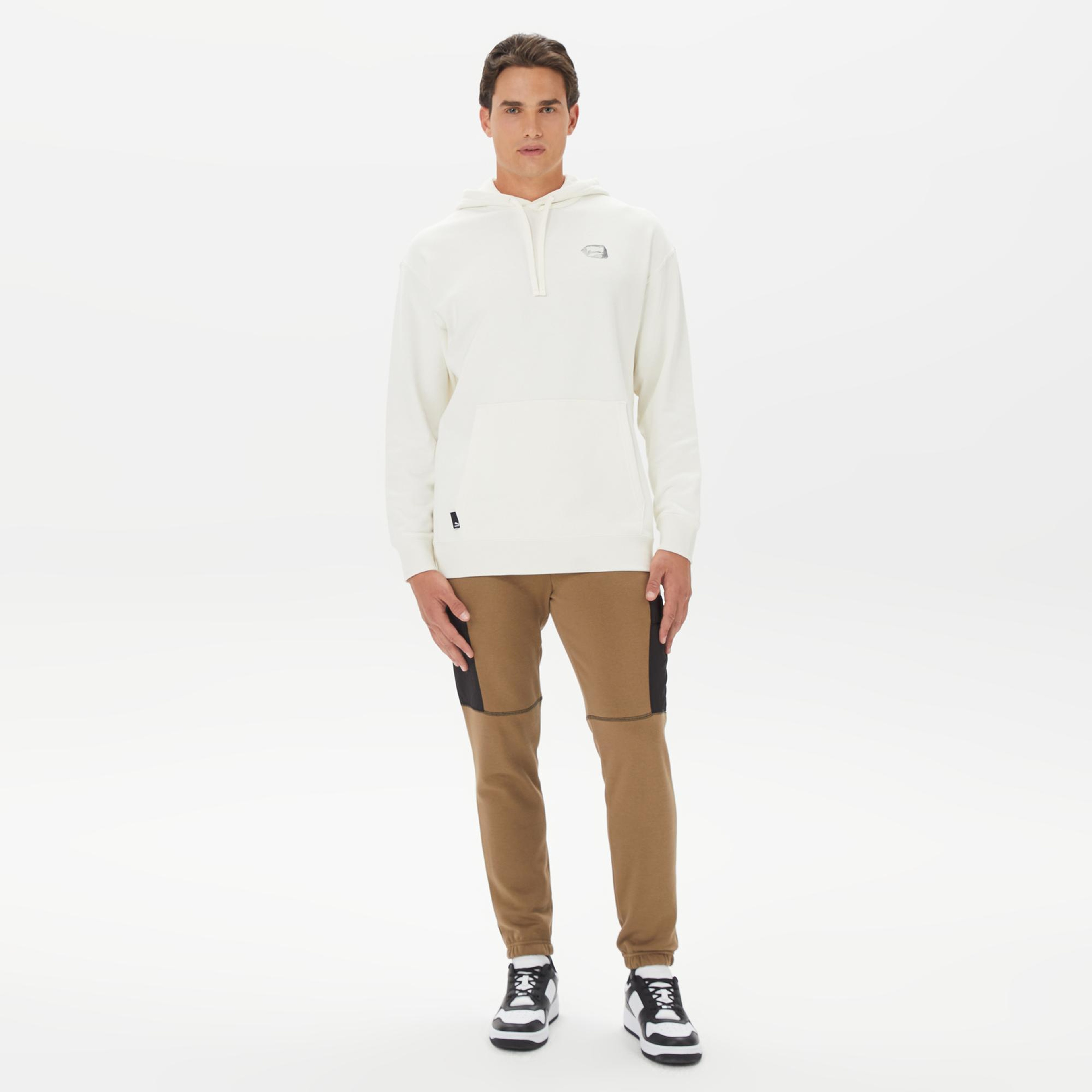 Puma Downtown Erkek Beyaz Hoodie