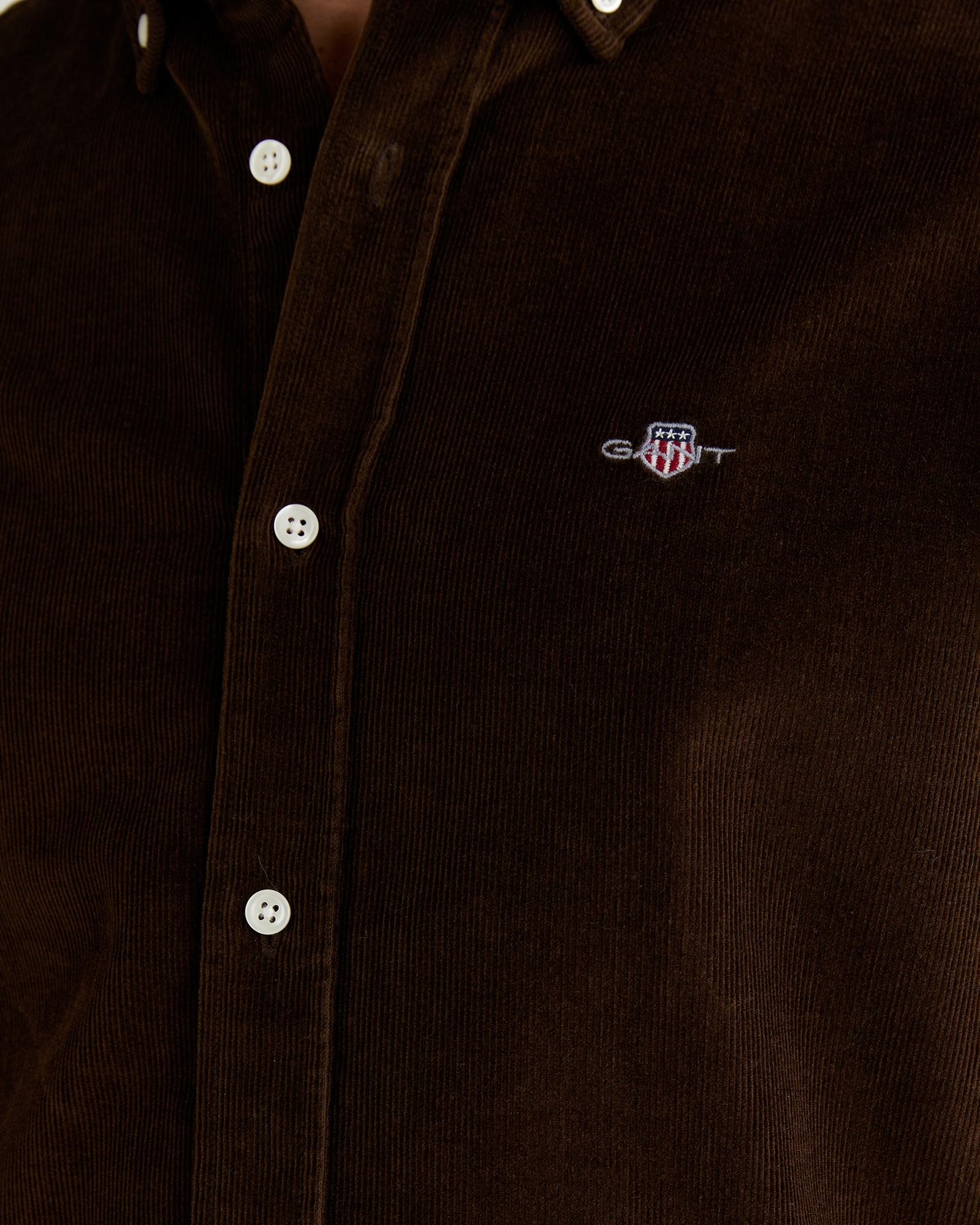 GANT Erkek Kahverengi Regular Fit Düğmeli Gömlek