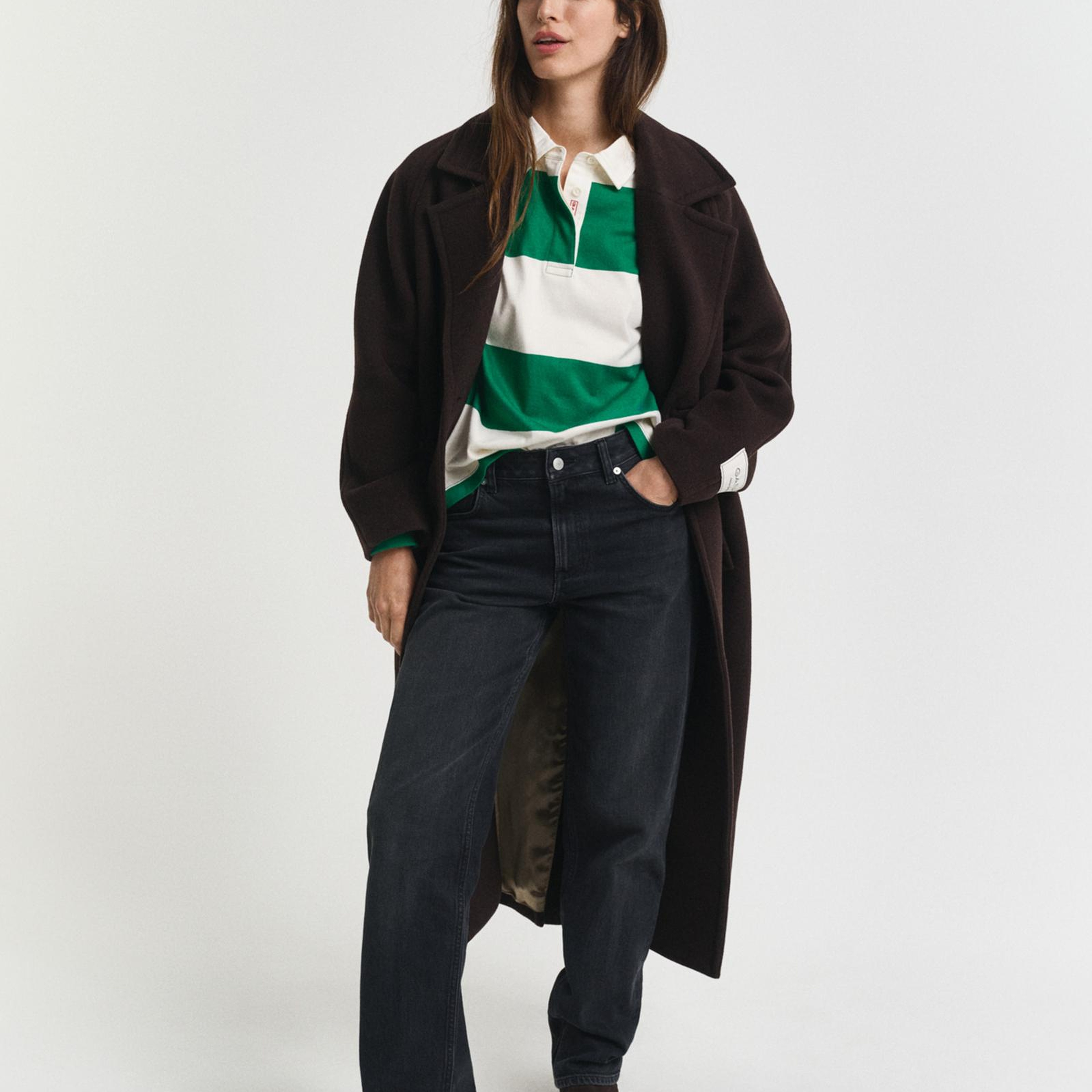 GANT Kadın Yeşil Regular Fit Polo Yaka Rugby T-Shirt