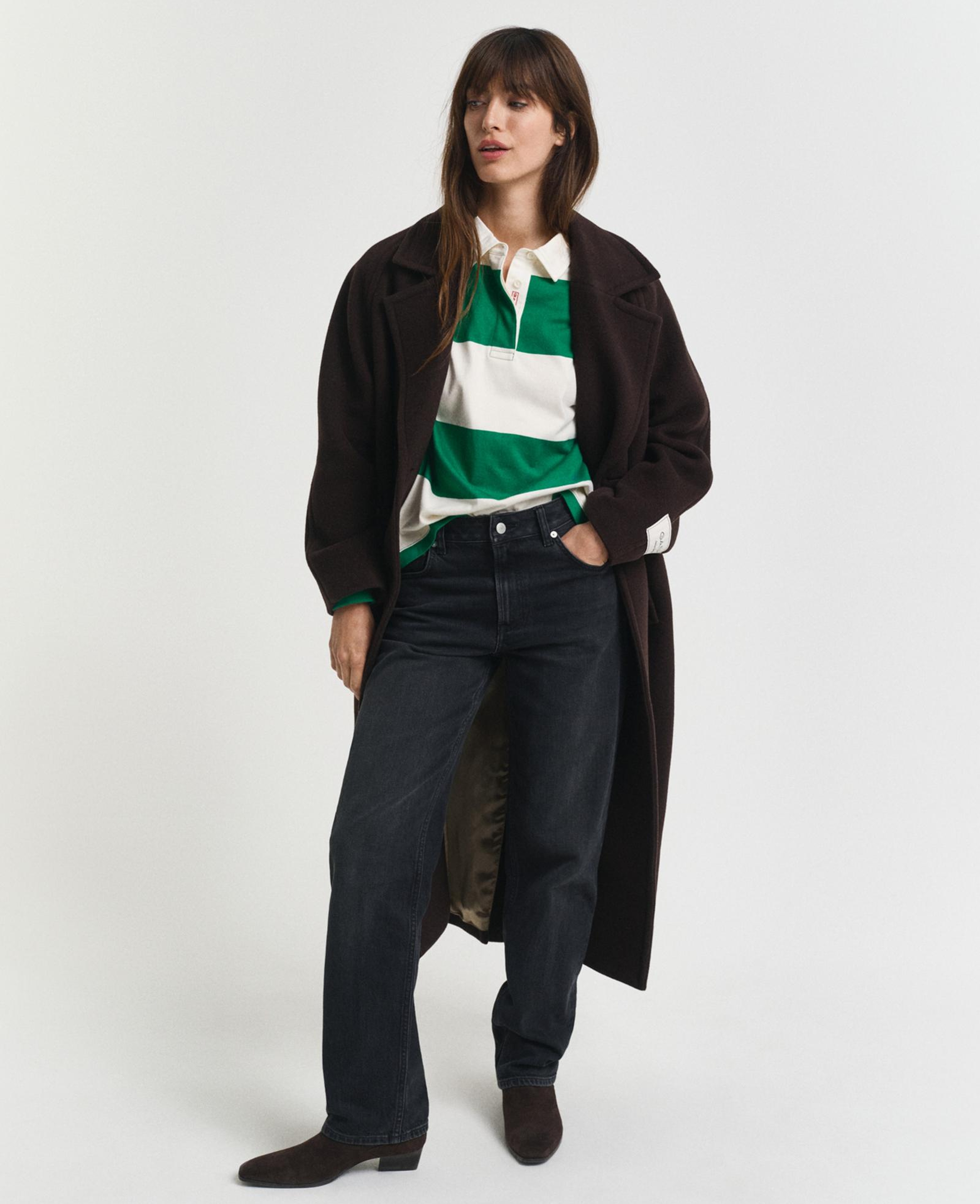 GANT Kadın Yeşil Regular Fit Polo Yaka Rugby T-Shirt