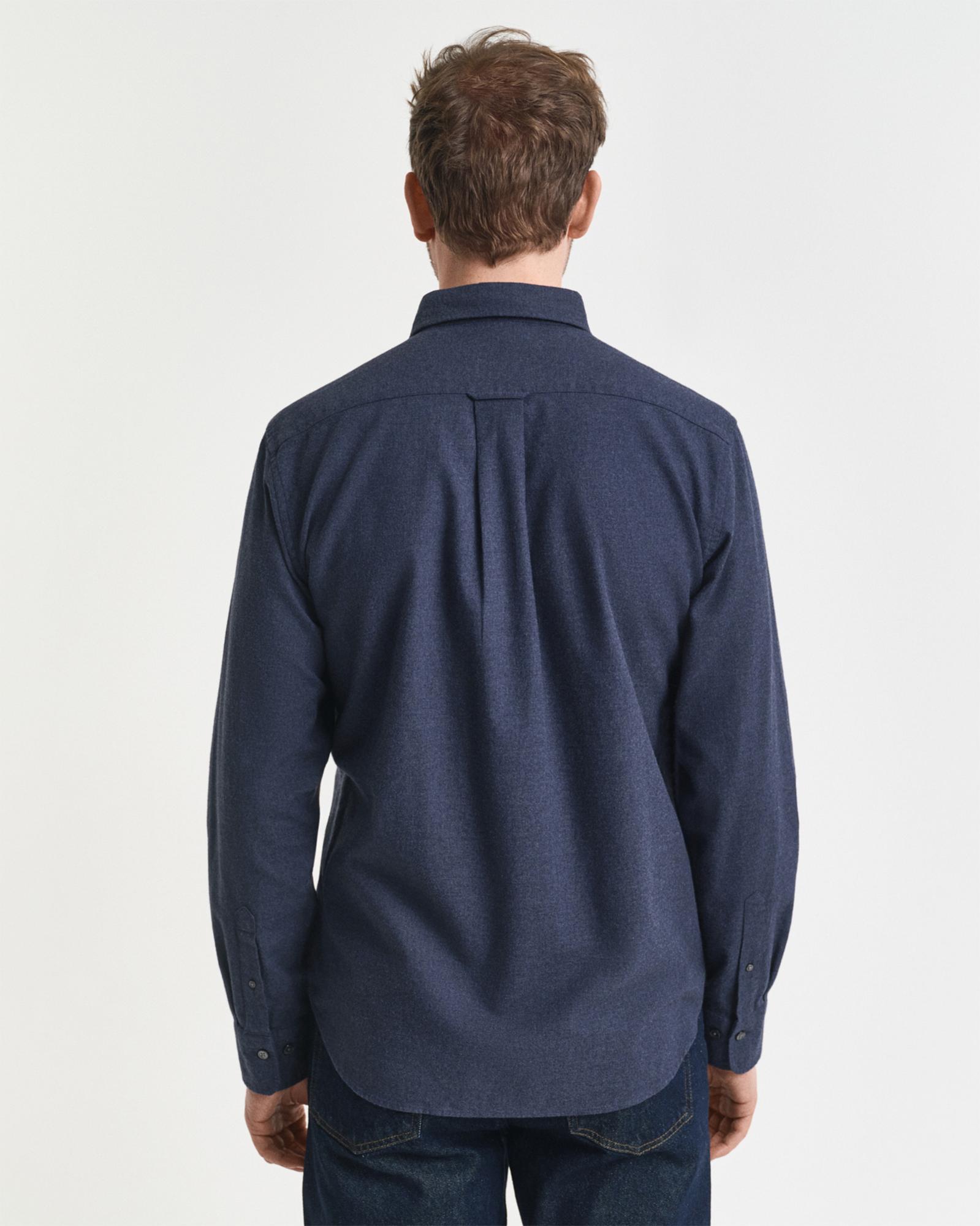 GANT Erkek Beyaz Regular Fit Bisiklet Yaka Gömlek