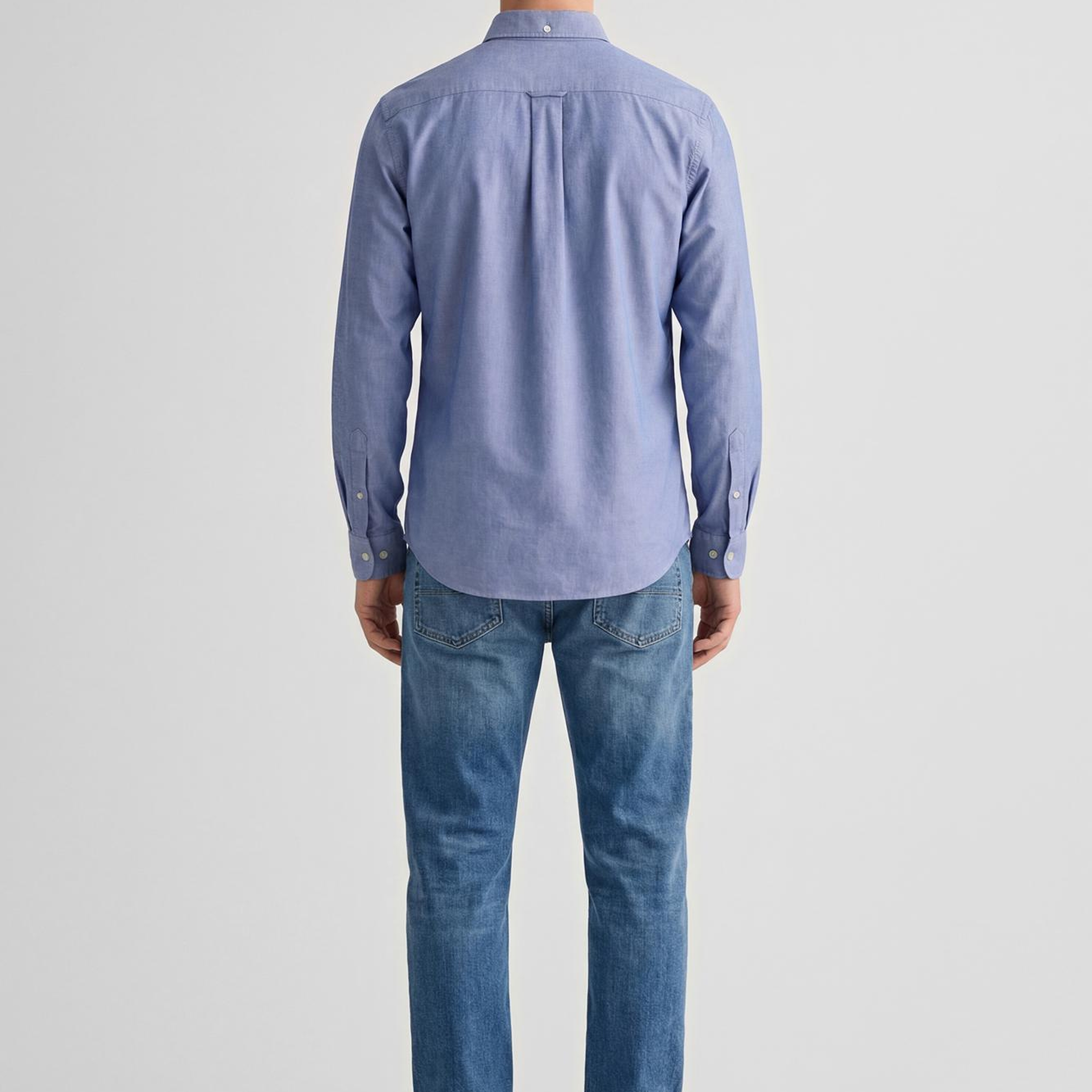 GANT Erkek Mavi Regular Fit Logolu Gömlek