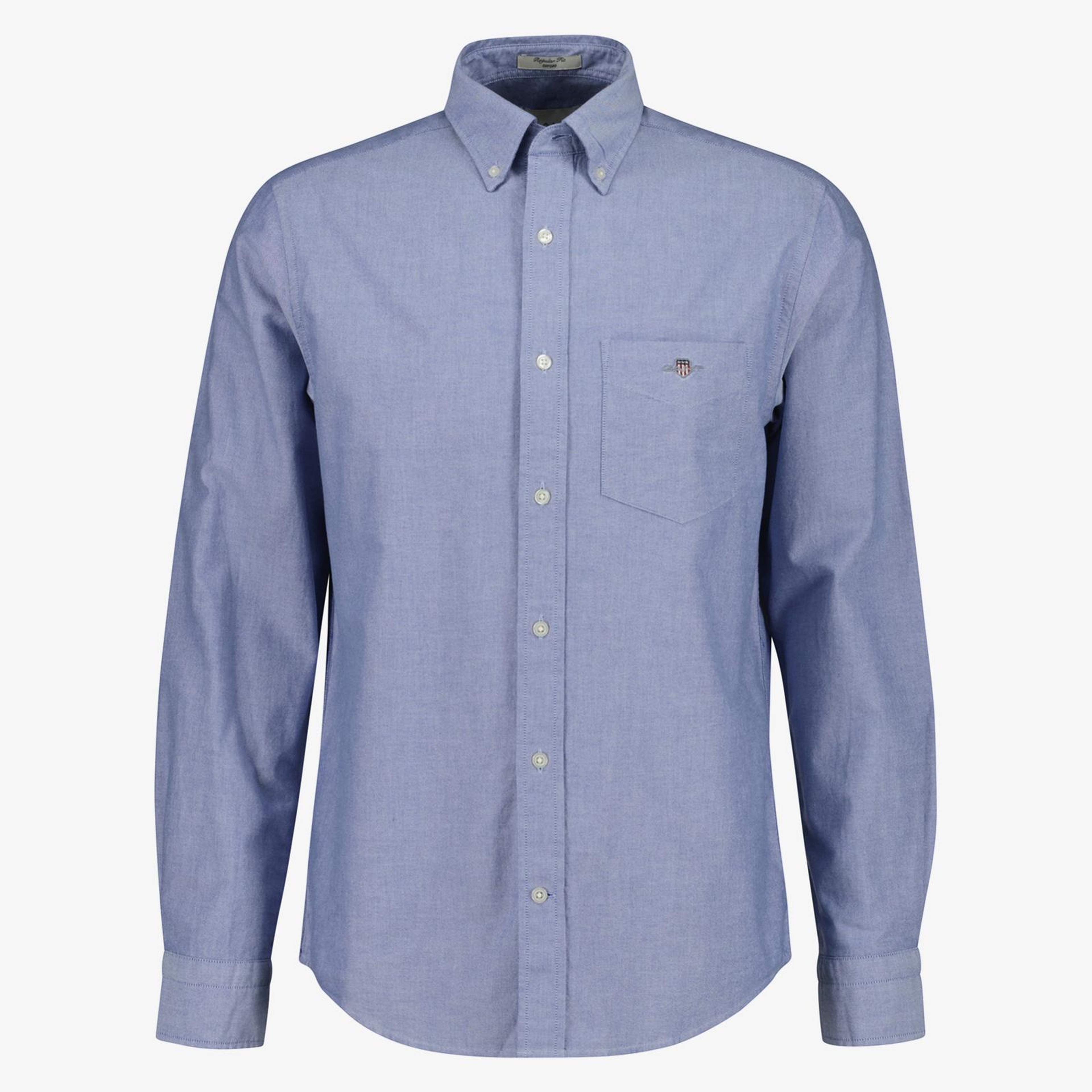 GANT Erkek Mavi Regular Fit Logolu Gömlek