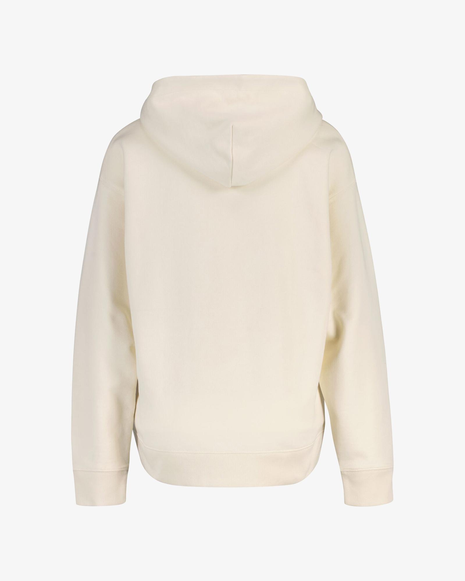 GANT Kadın Krem Regular Fit Kapüşonlu Sweatshirt