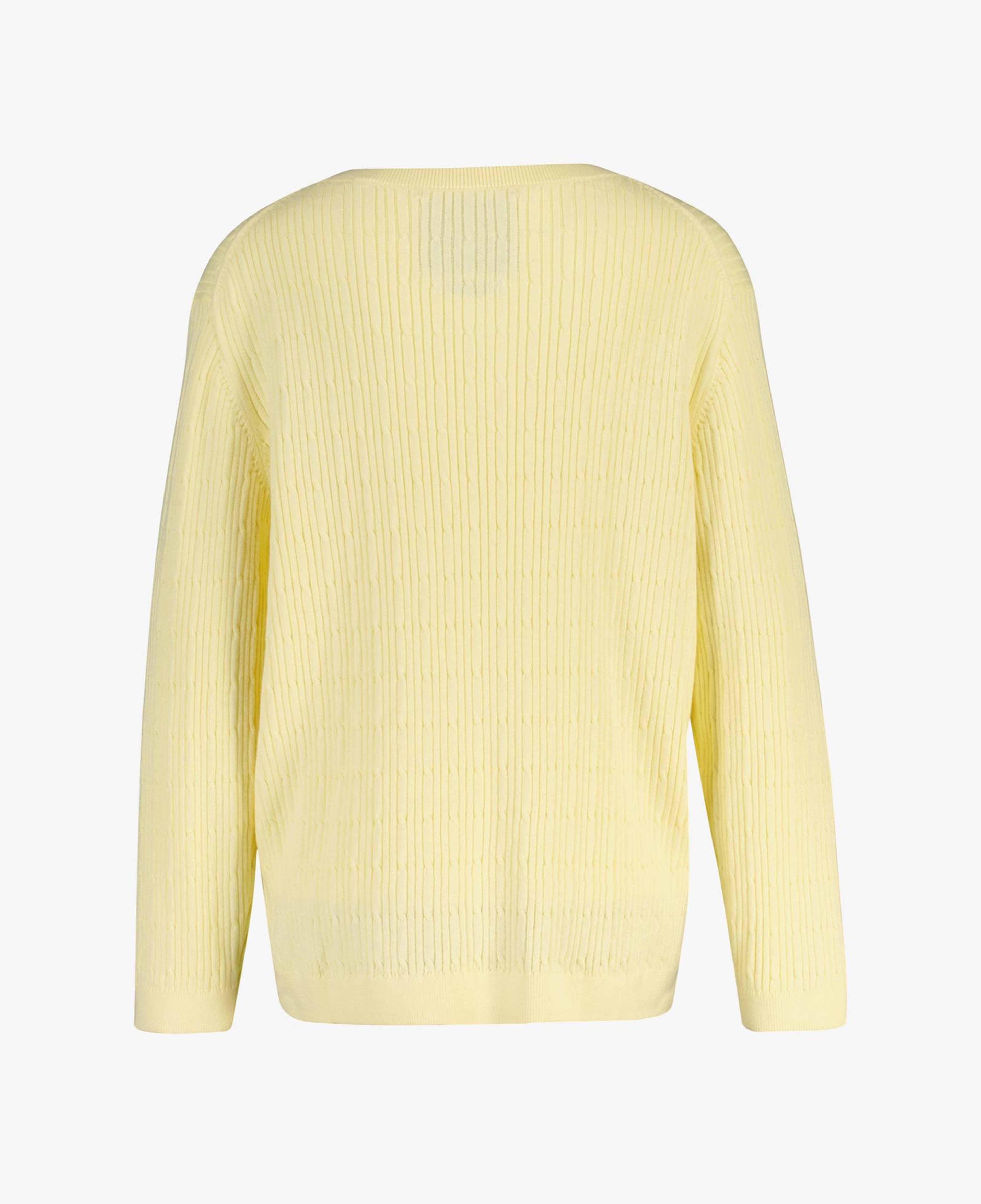 GANT Kadın Sarı Regular Fit V Yaka Kazak