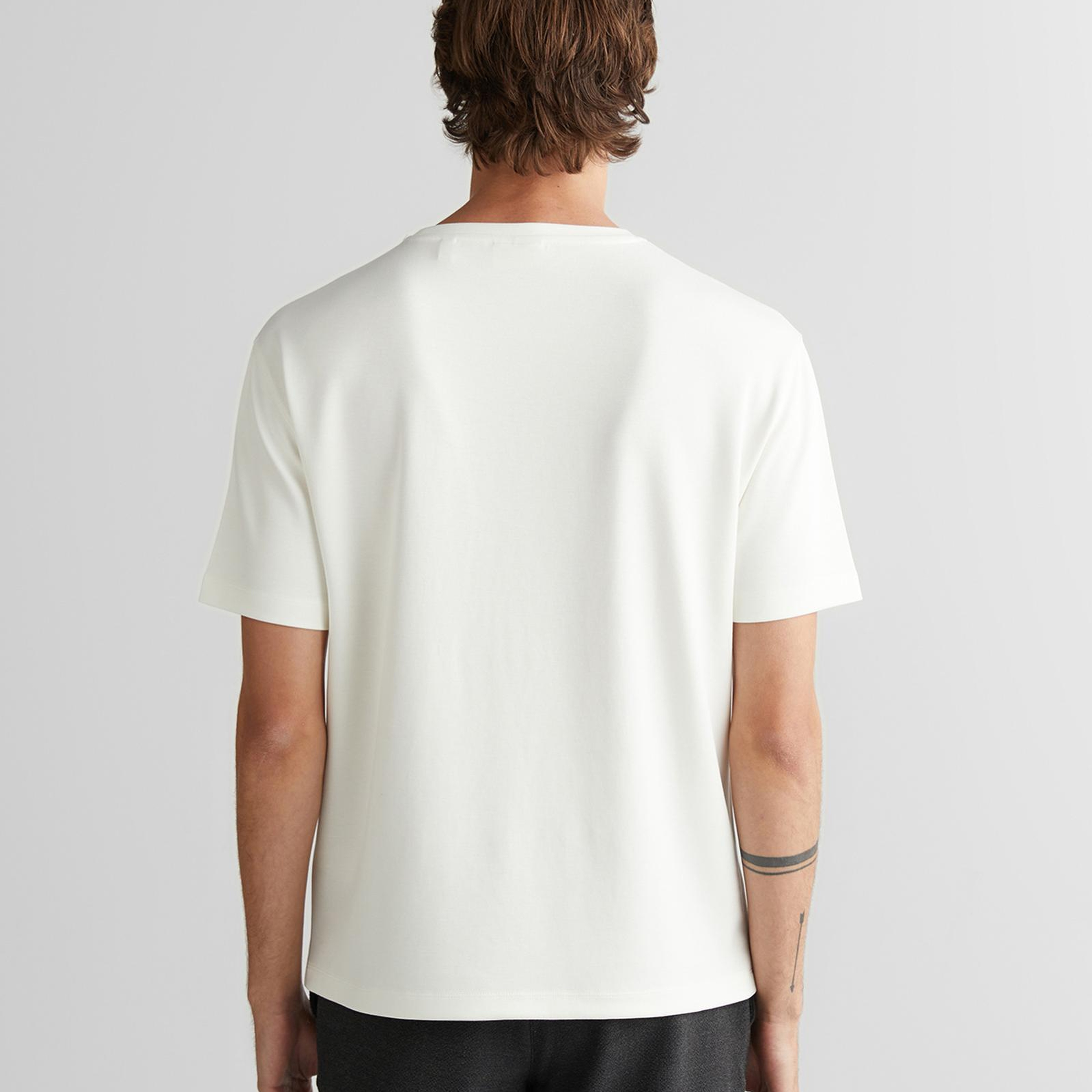 GANT Erkek Beyaz Bisiklet Yaka T-Shirt