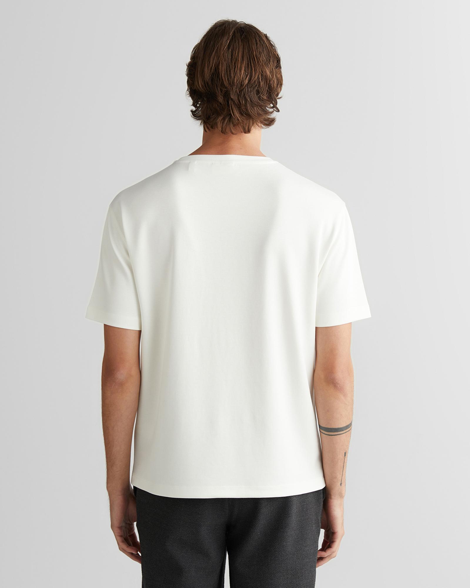 GANT Erkek Beyaz Bisiklet Yaka T-Shirt