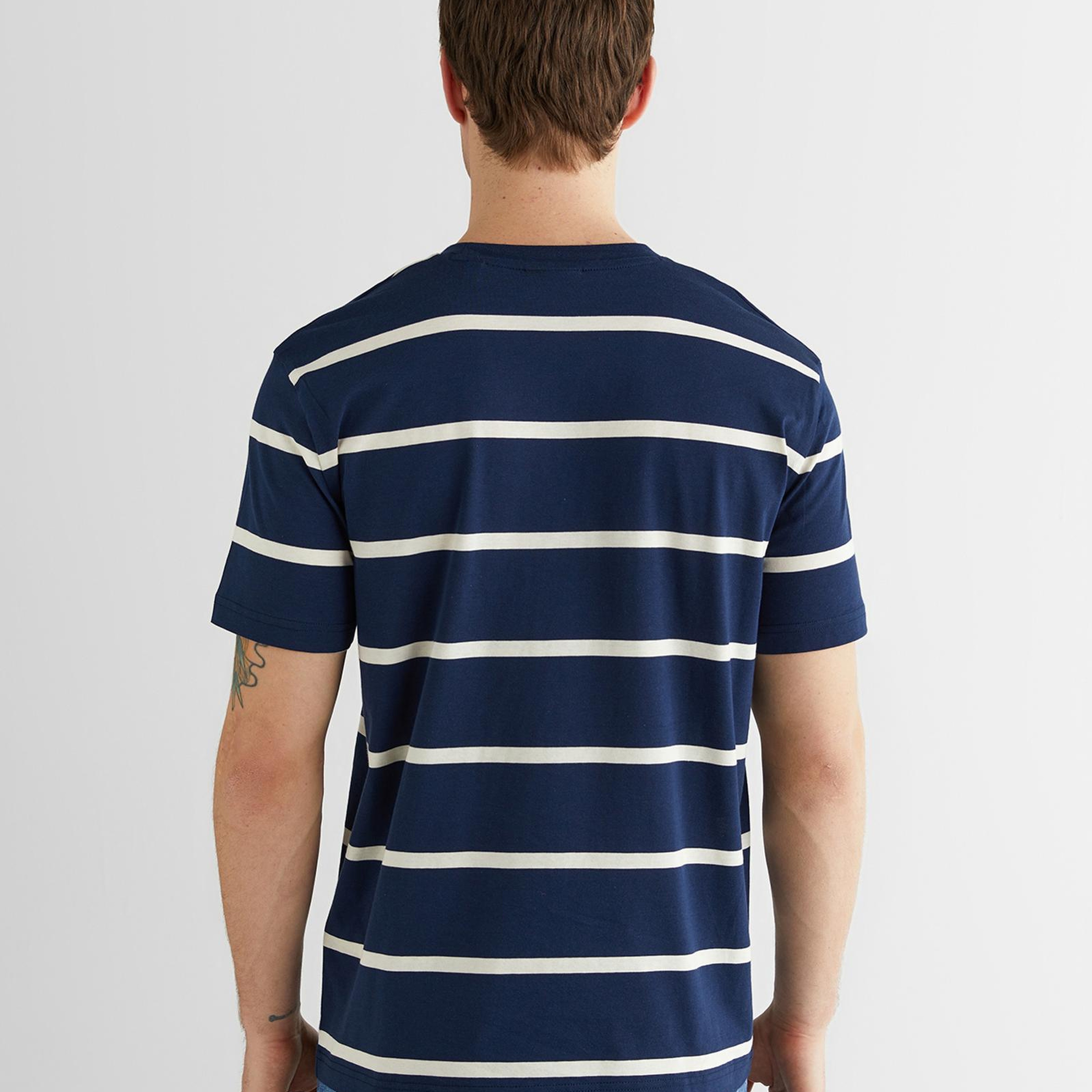 GANT Erkek Lacivert Renk Bloklu Kısa Kollu Logolu T-Shirt