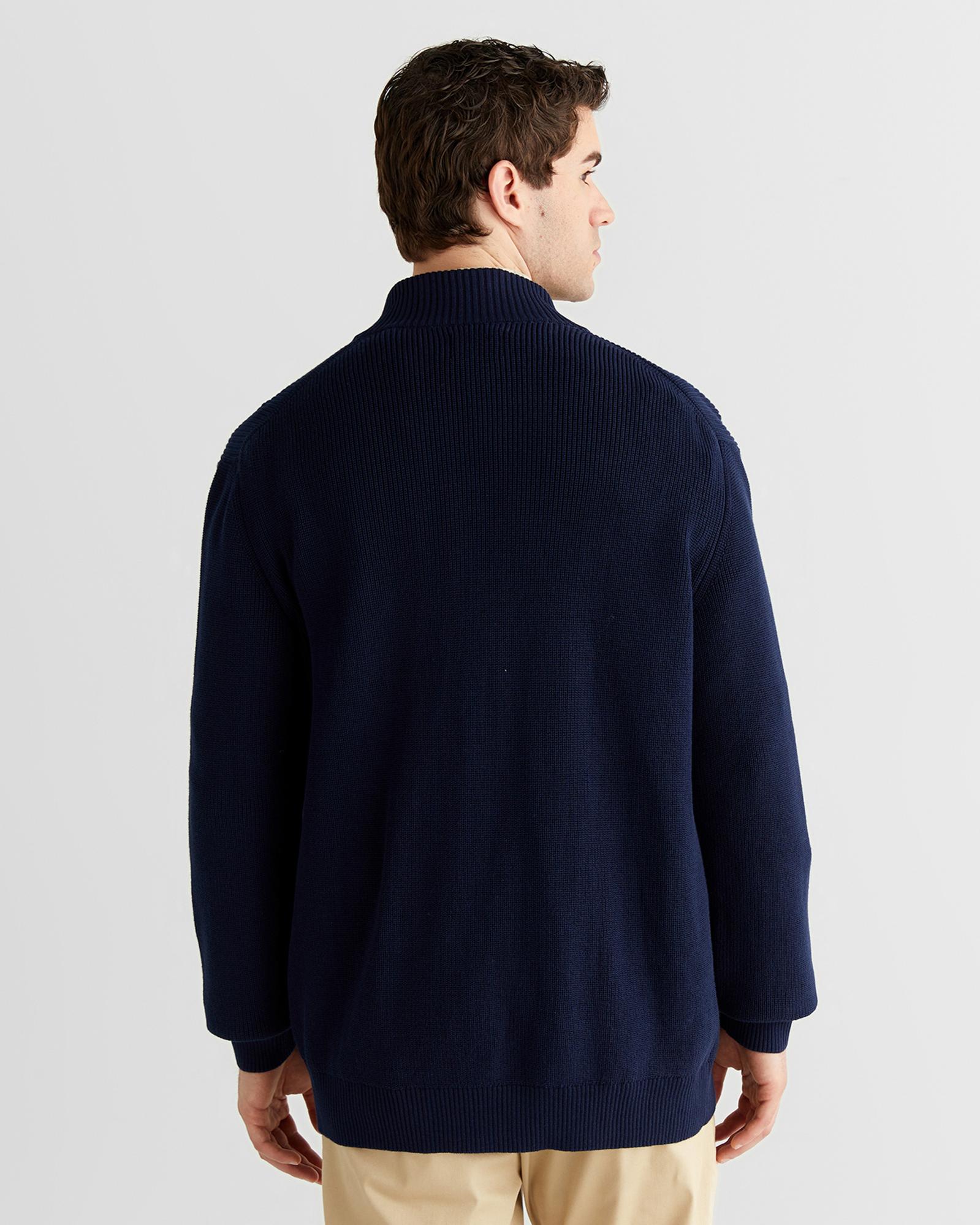 GANT Erkek Lacivert Regular Fit Düğmeli Hırka