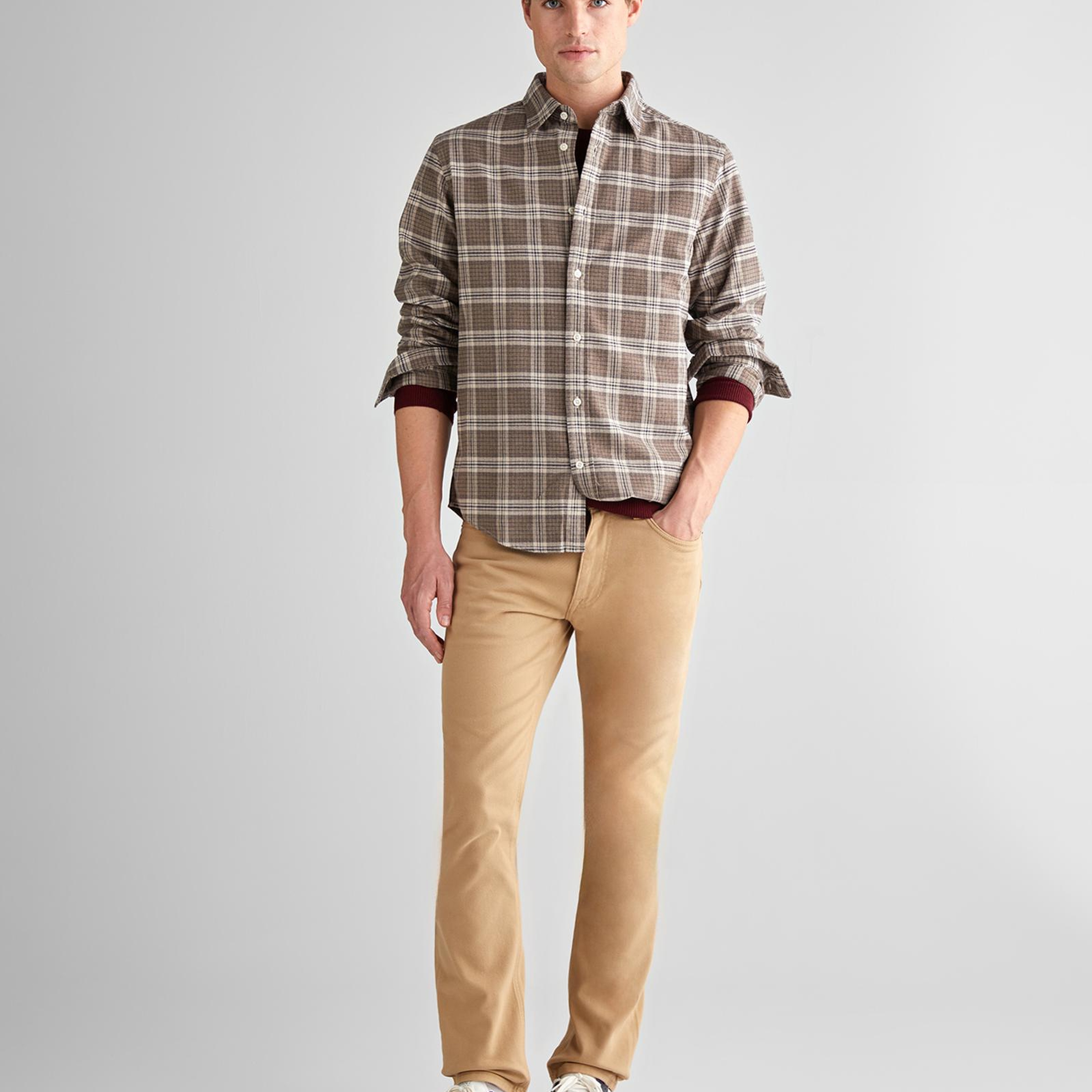 GANT Erkek Beyaz Regular Fit Bisiklet Yaka Gömlek