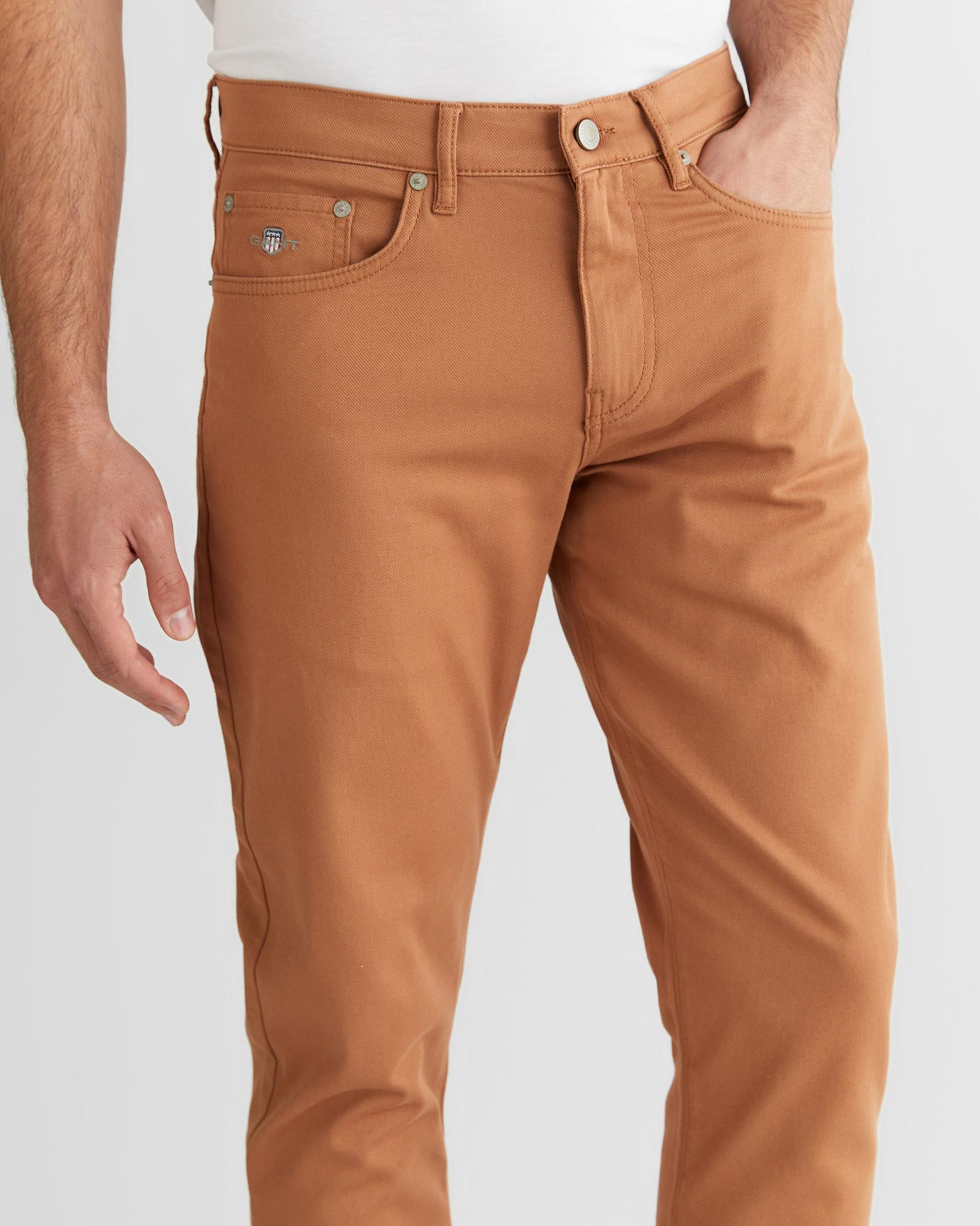 GANT Erkek Kahverengi Slim Fit  Pantolon