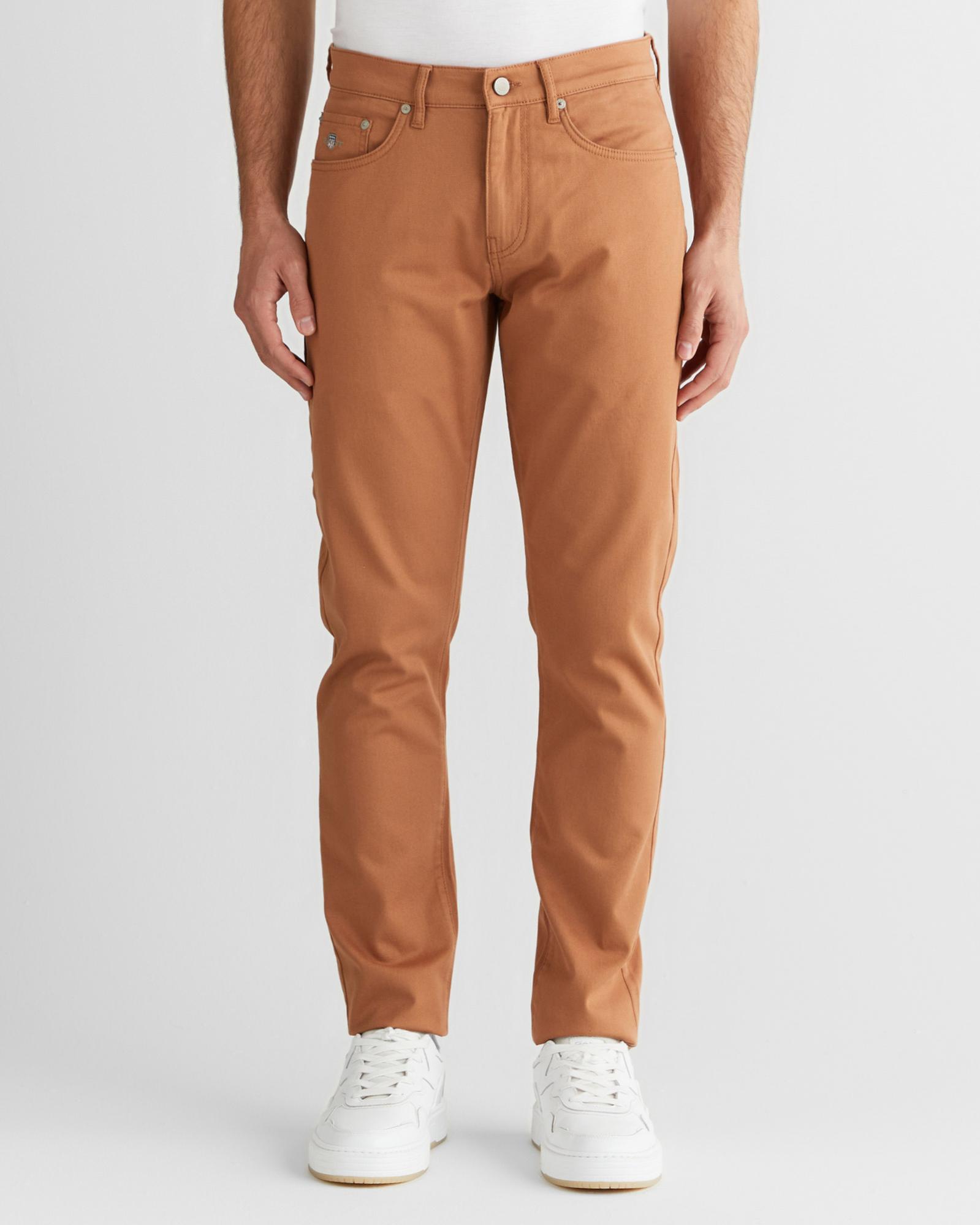 GANT Erkek Kahverengi Slim Fit  Pantolon