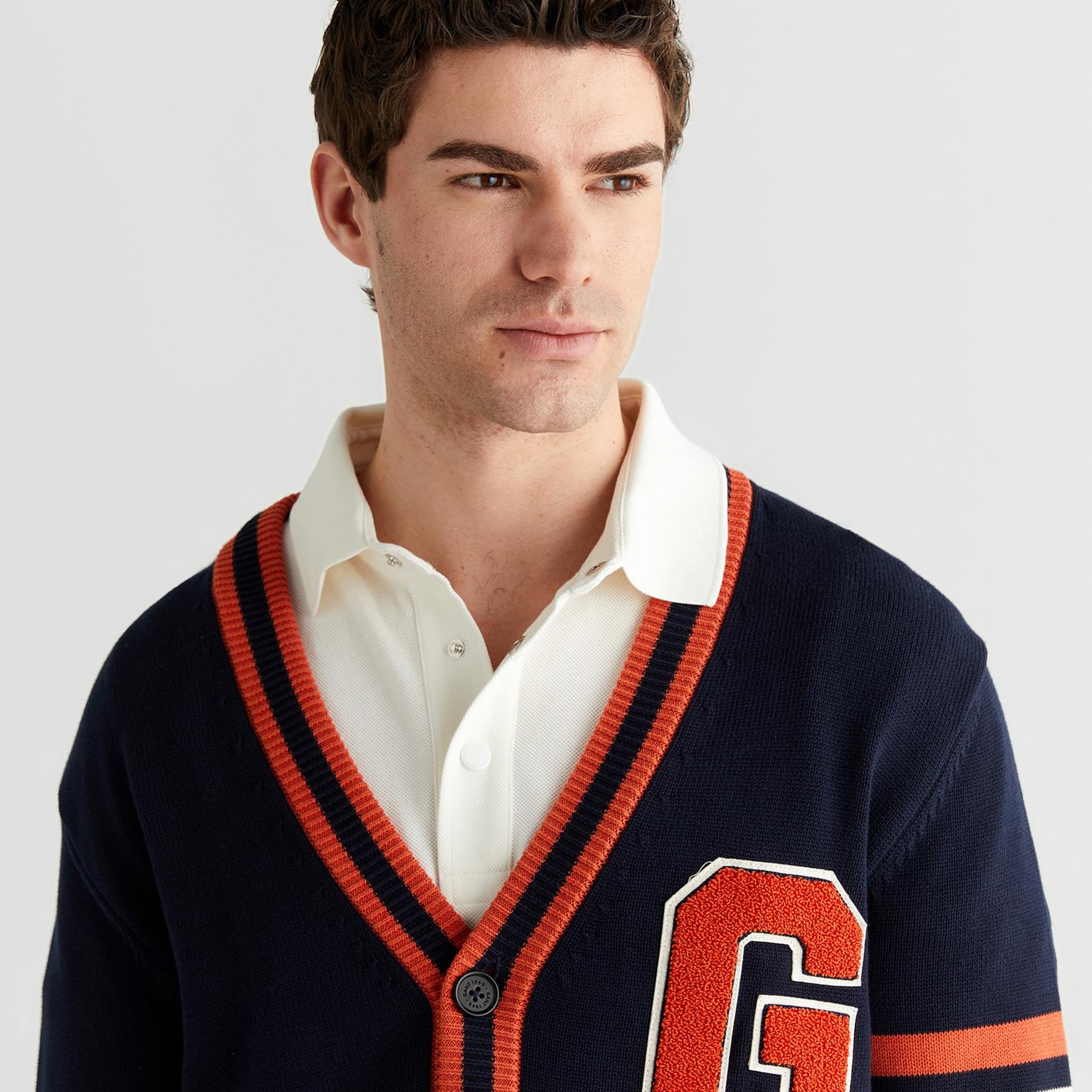 GANT Erkek Lacivert Regular Fit V Yaka Triko