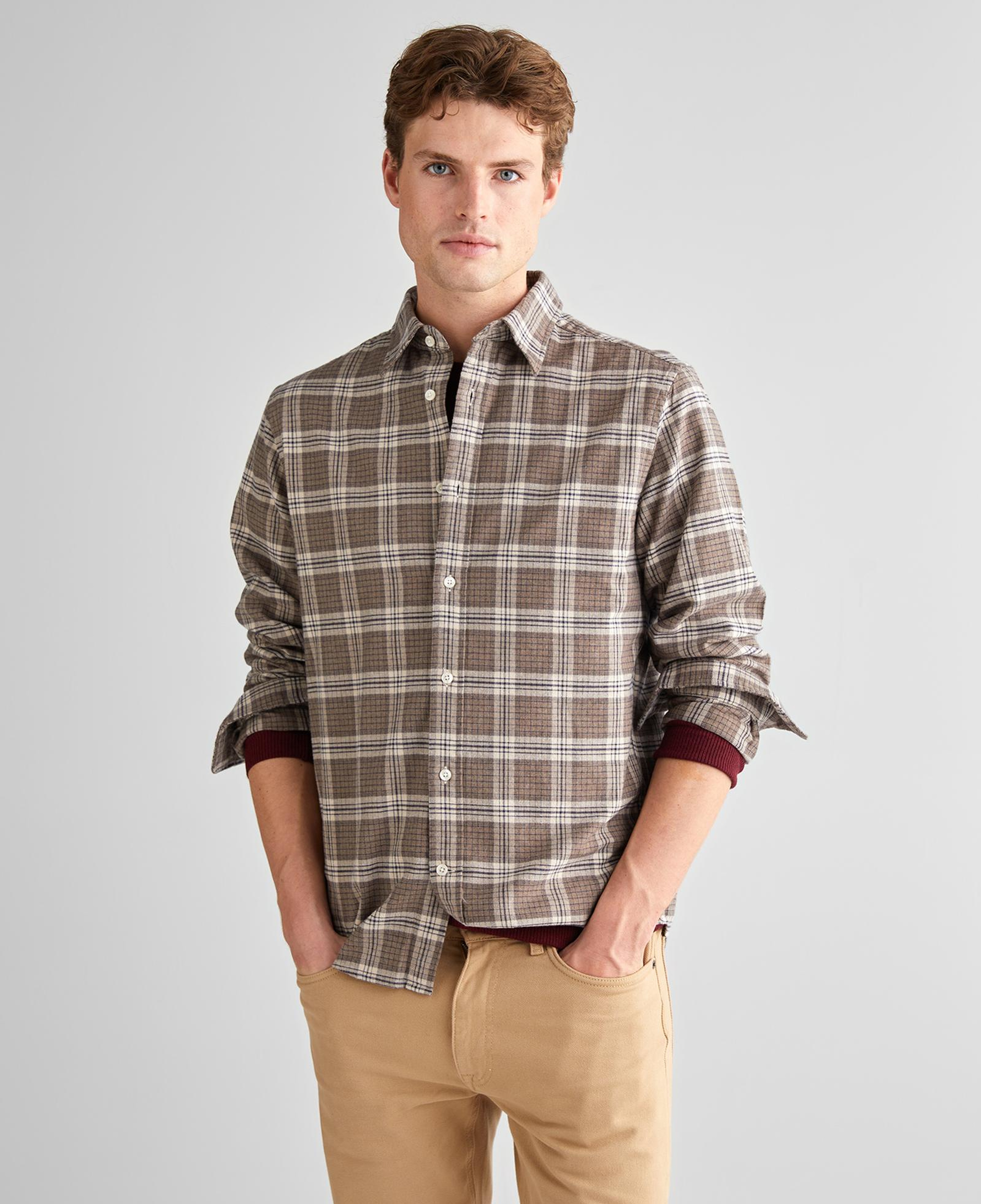 GANT Erkek Beyaz Regular Fit Bisiklet Yaka Gömlek