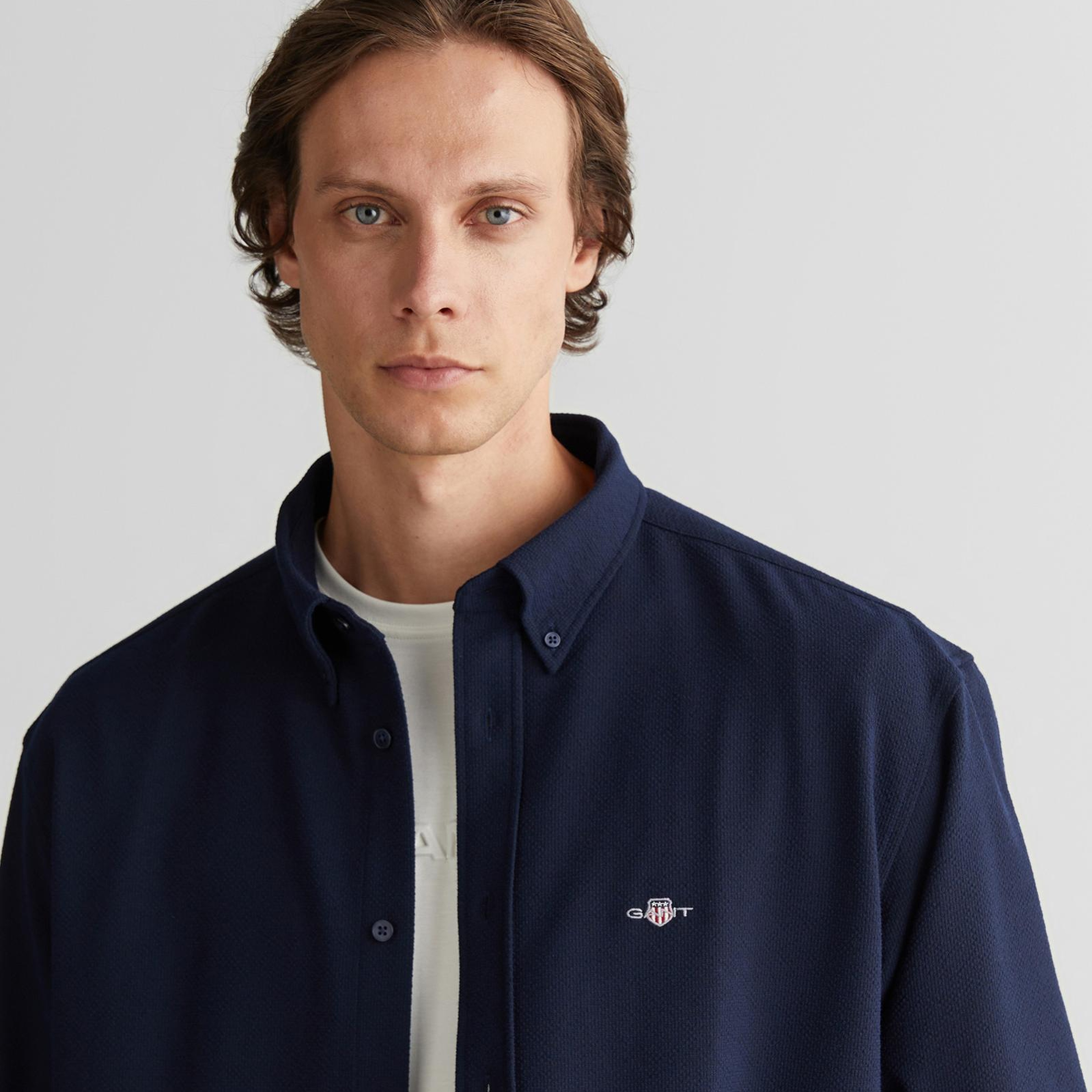 GANT Erkek Lacivert Relaxed Fit  Gömlek