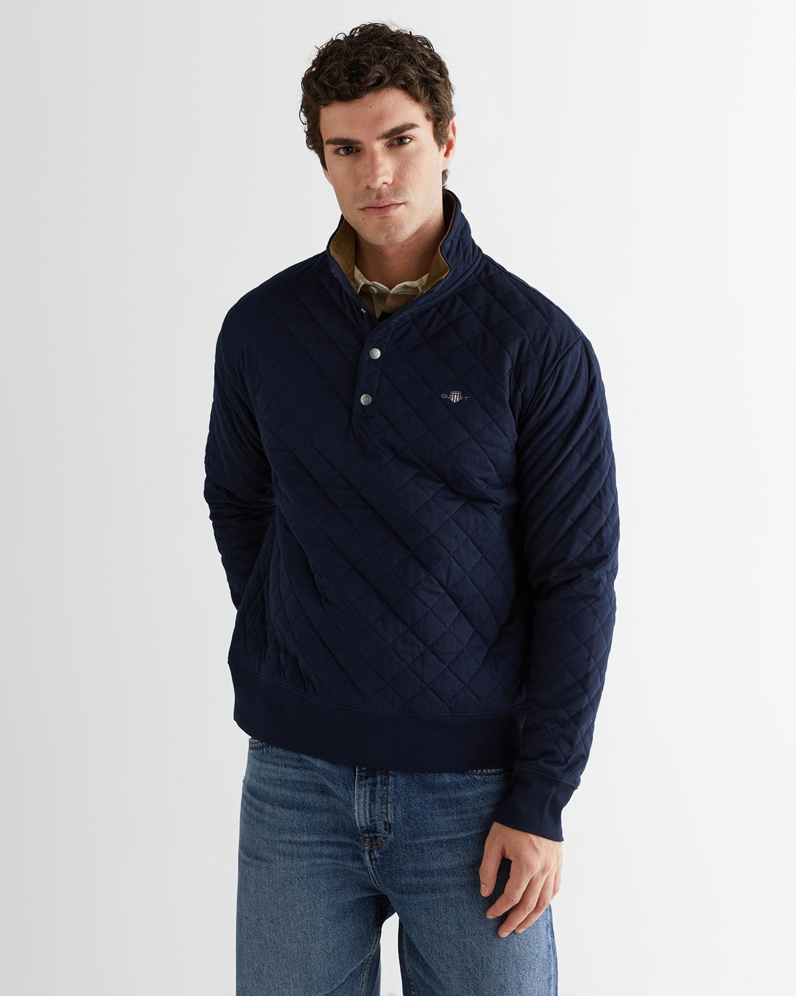 GANT Erkek Lacivert Standart Fit Sweatshirt