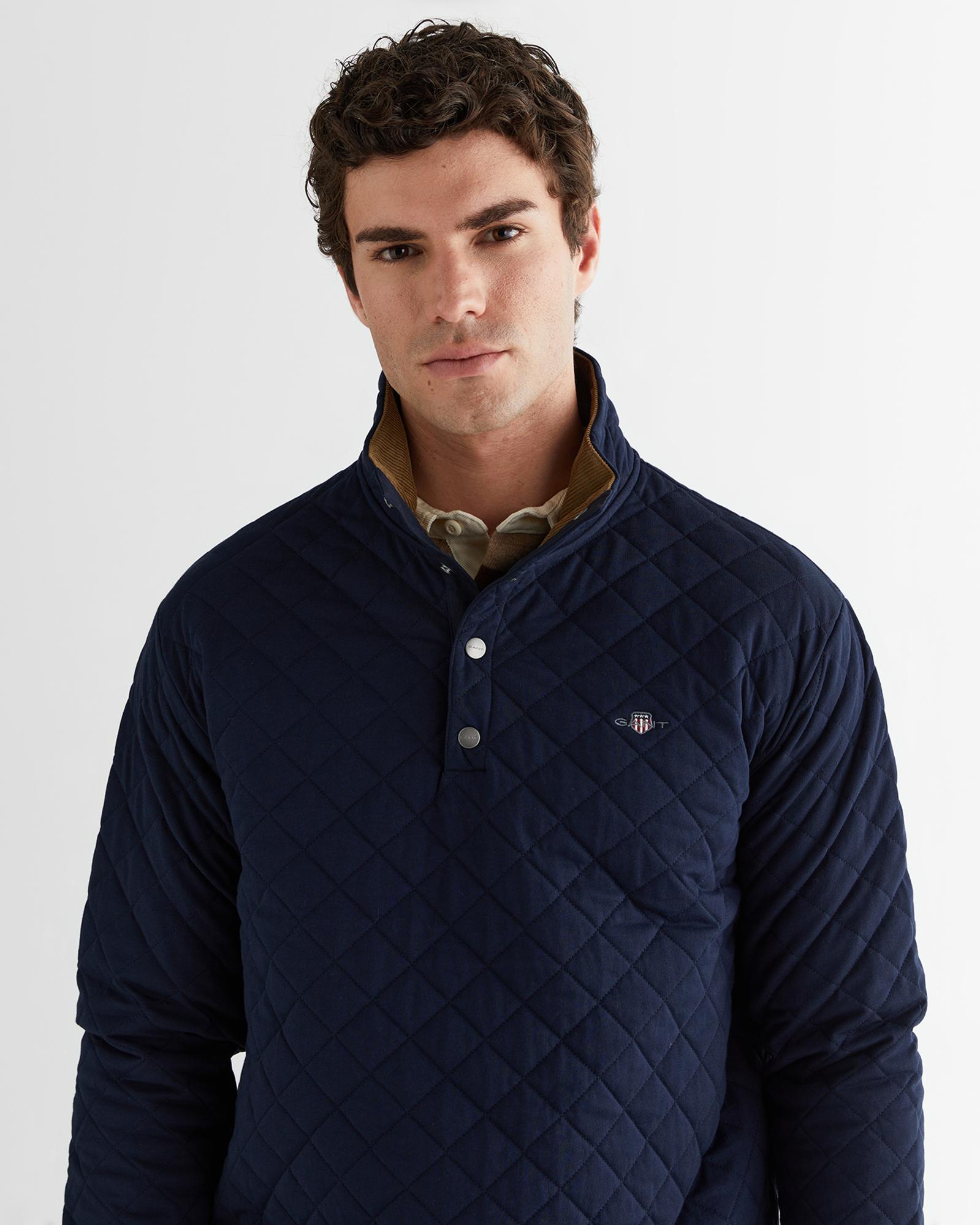 GANT Erkek Lacivert Standart Fit Sweatshirt