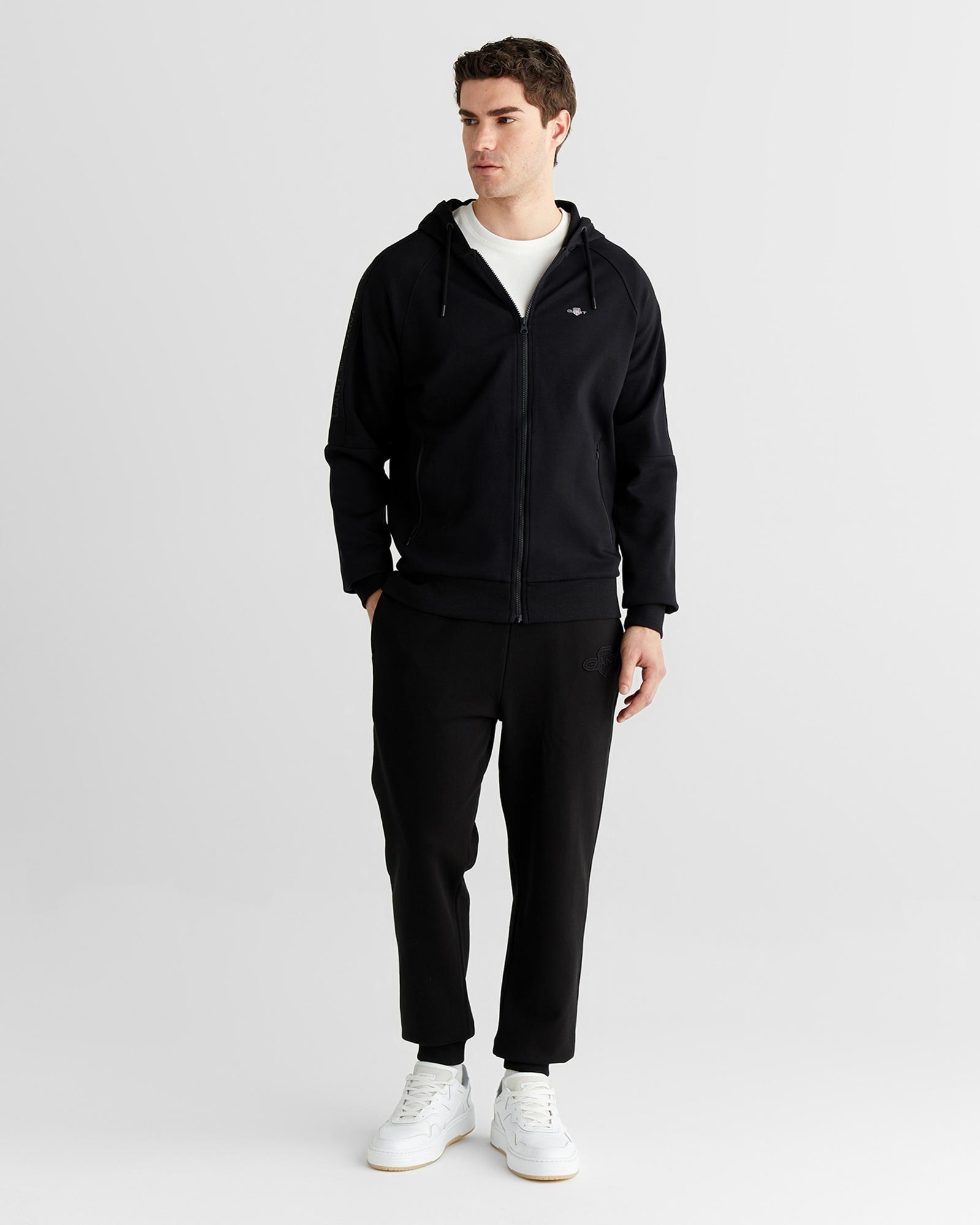 GANT Erkek Siyah Regular Fit  Eşofman Altı