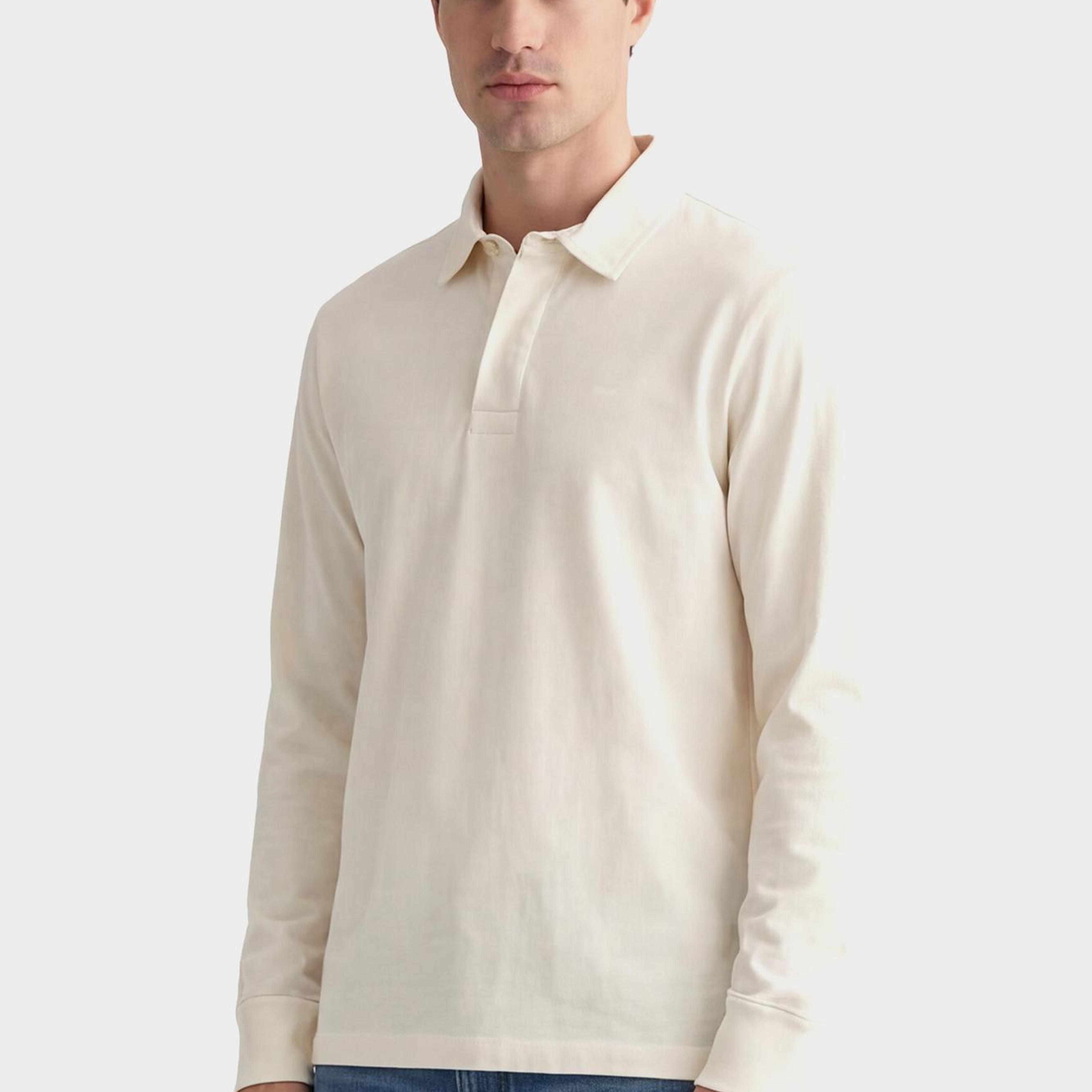 GANT Erkek Krem Regular Fit Logolu Rugby T-Shirt