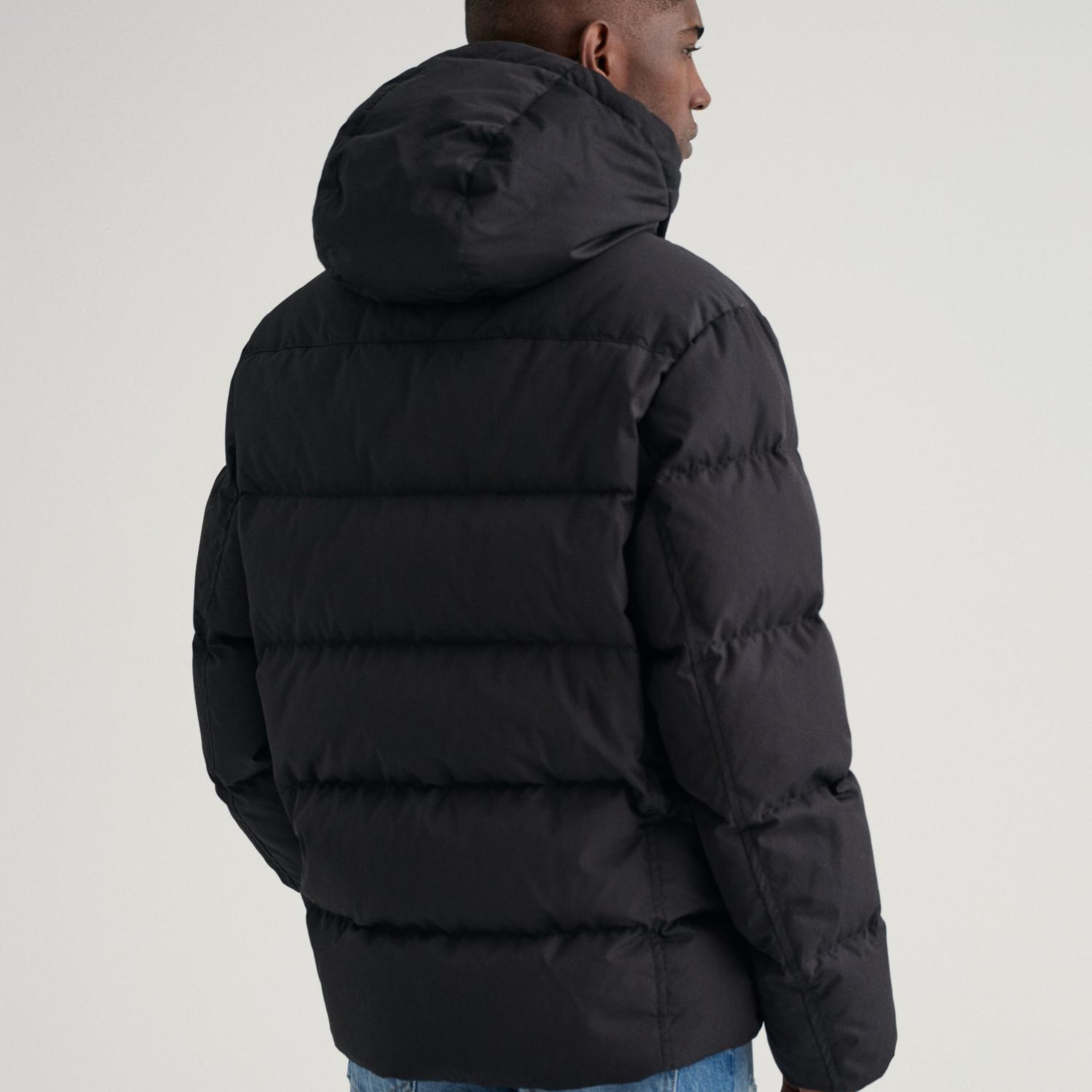 Gant Erkek Siyah Regular Fit Kapüşonlu Mont