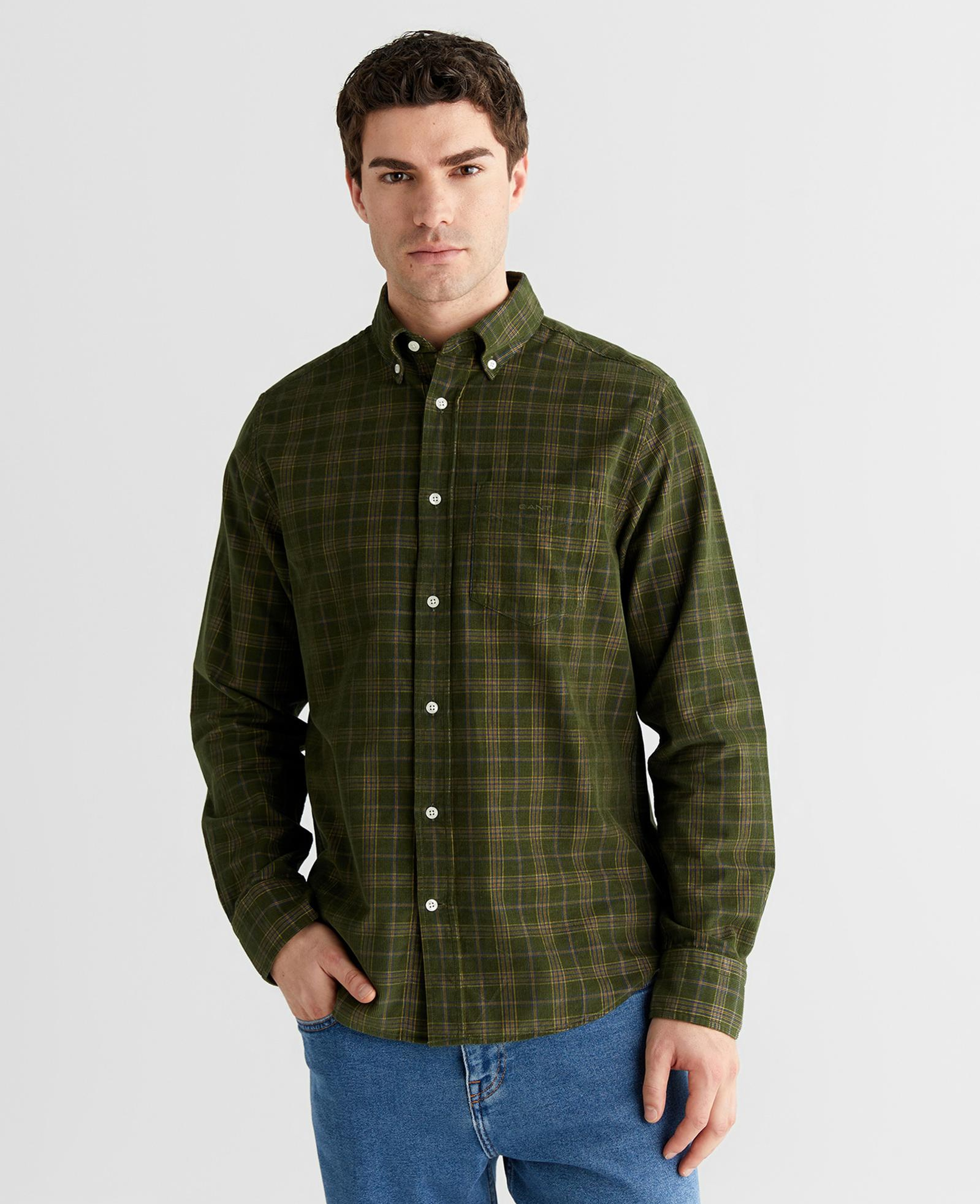 GANT Erkek Yeşil Regular Fit Düğmeli Gömlek