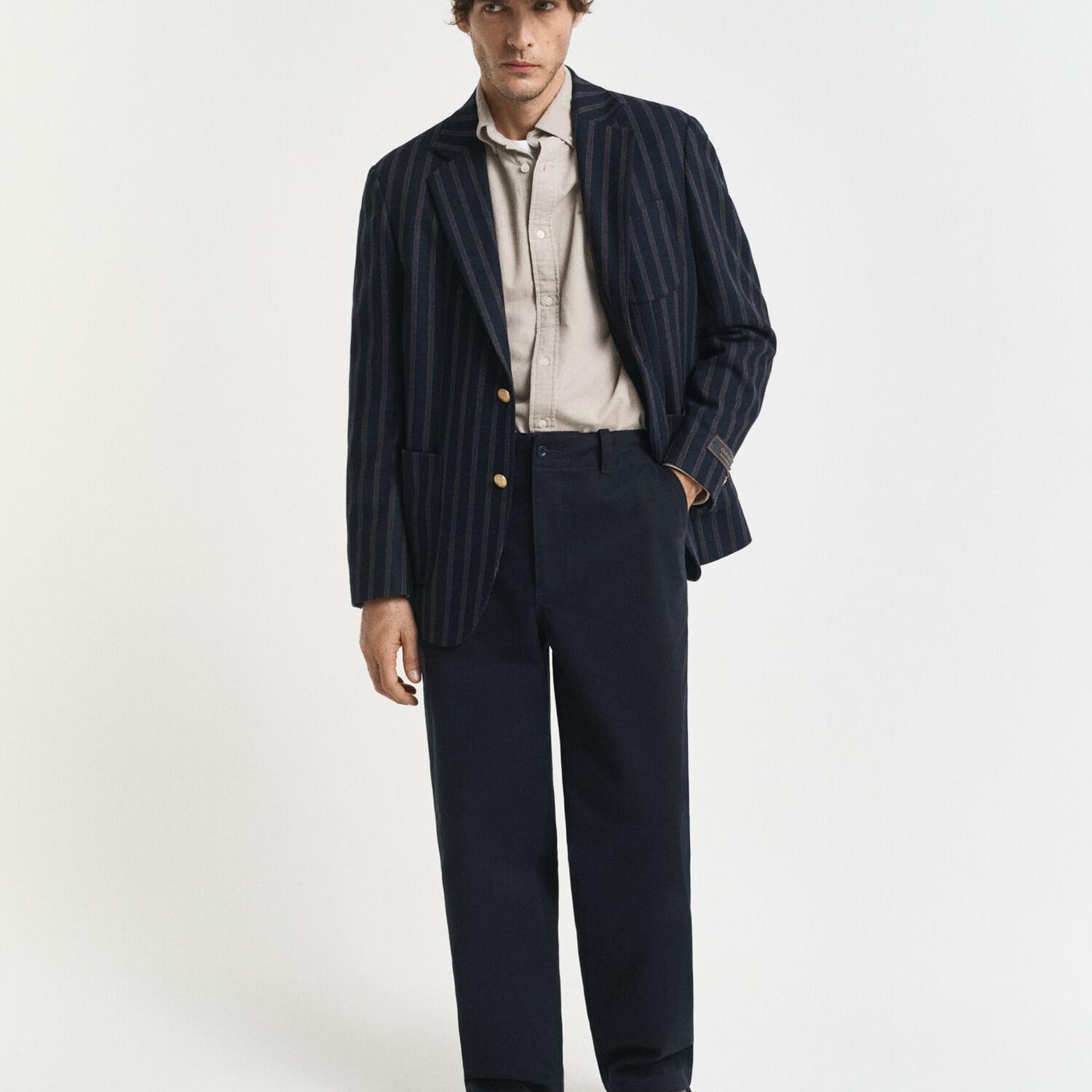 GANT Erkek Bej Regular Fit Düğmeli Gömlek