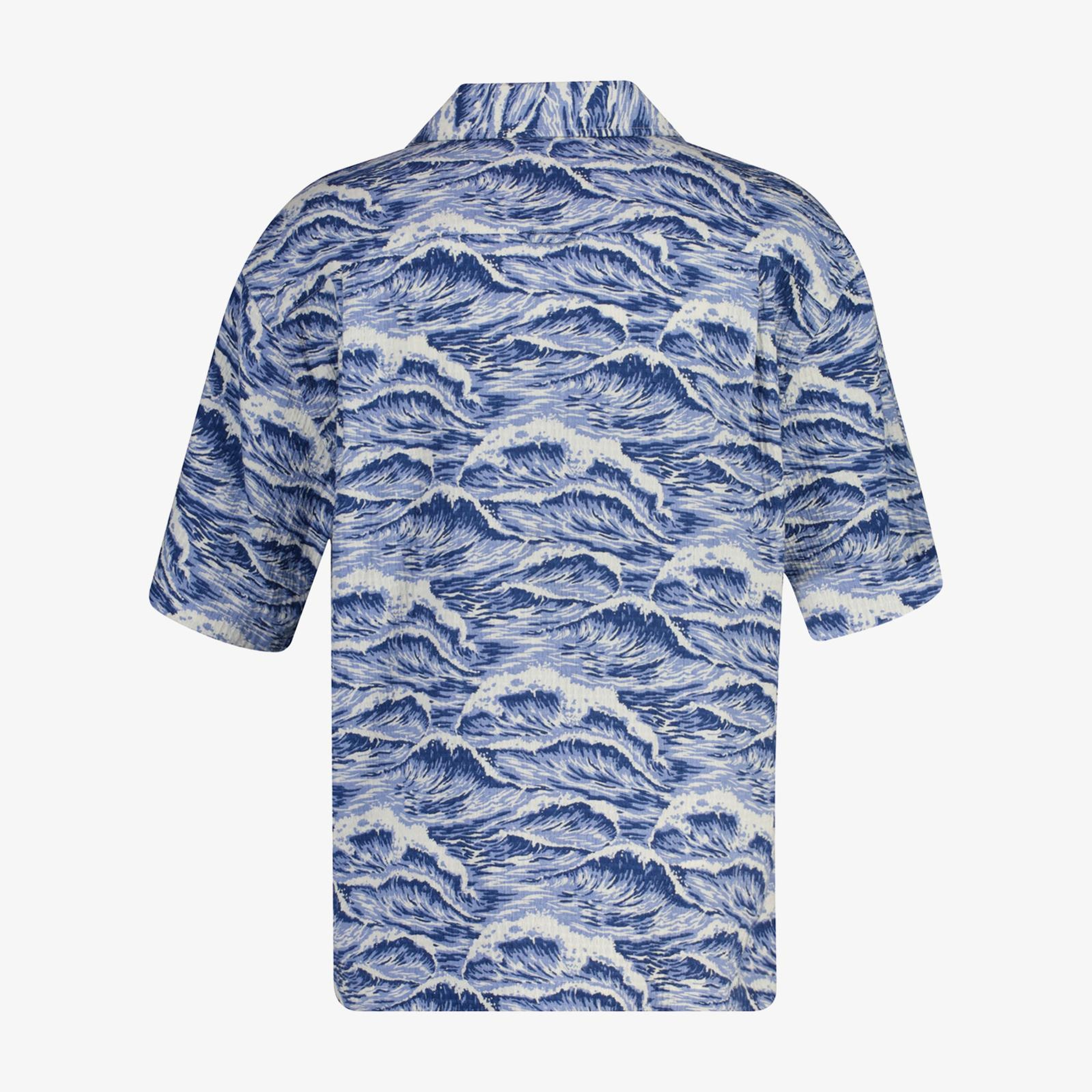GANT Erkek Mavi Relaxed Fit Baskılı Gömlek