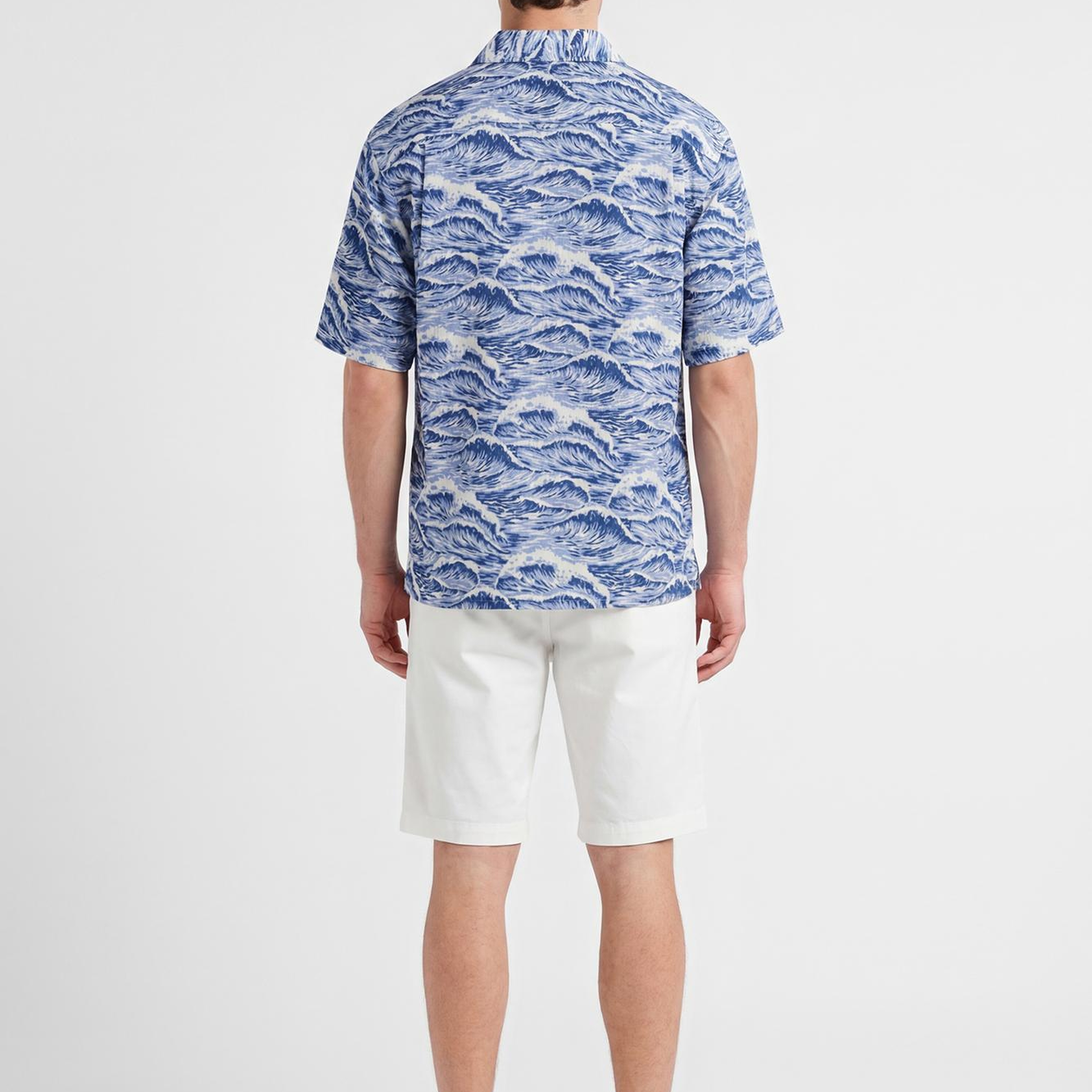 GANT Erkek Mavi Relaxed Fit Baskılı Gömlek