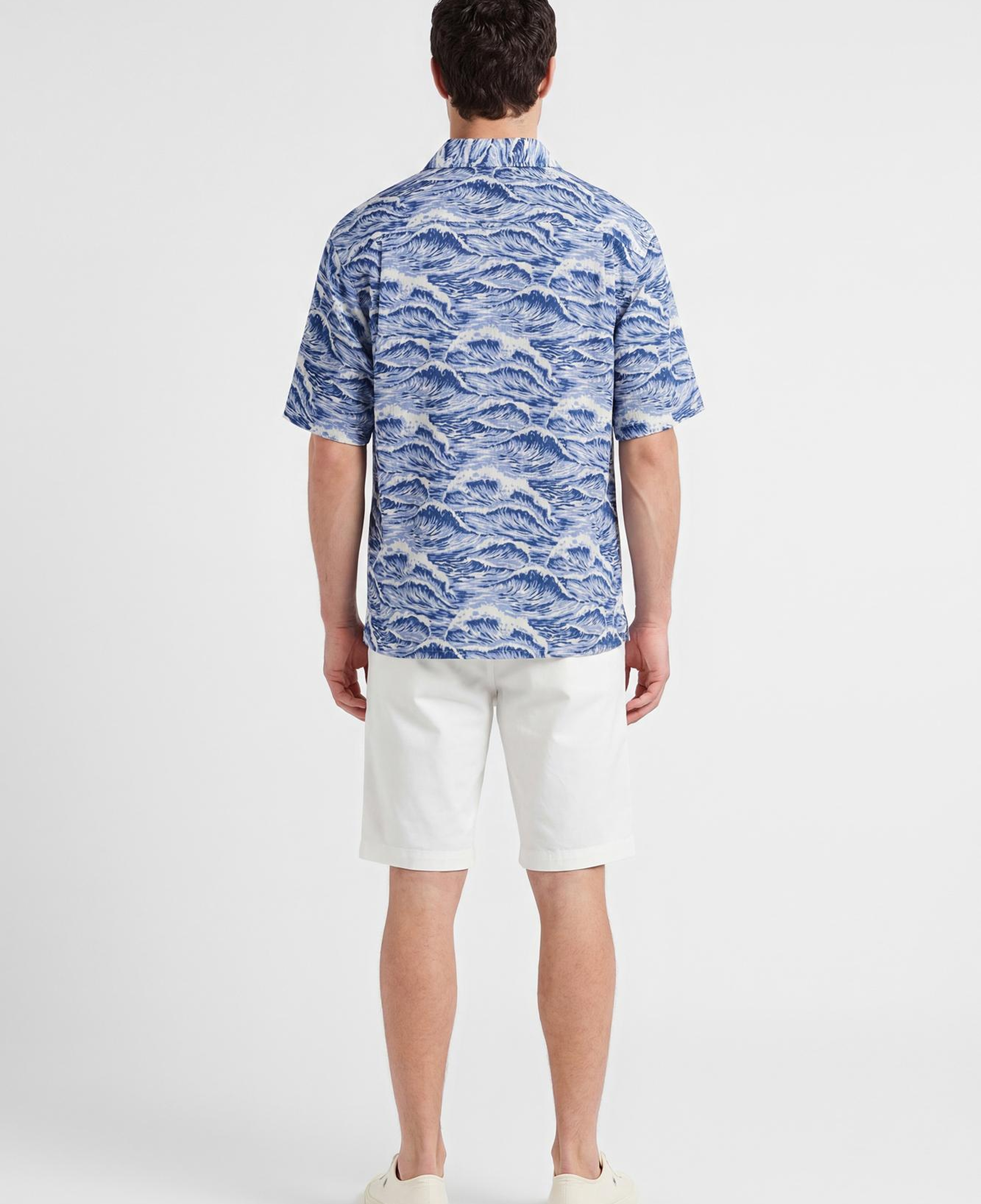 GANT Erkek Mavi Relaxed Fit Baskılı Gömlek