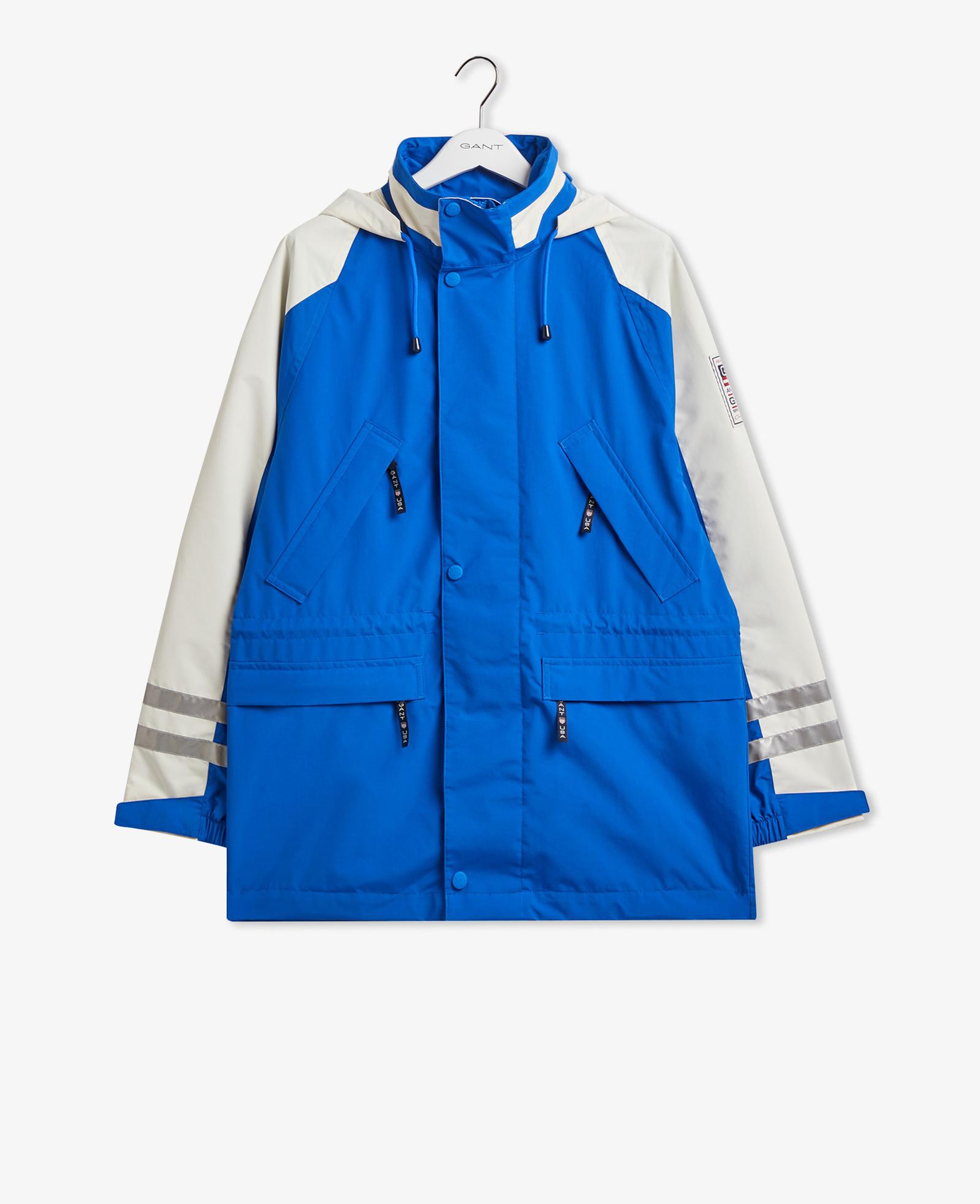 GANT Erkek Lacivert Relaxed Fit Kapüşonlu Renk Bloklu Mont