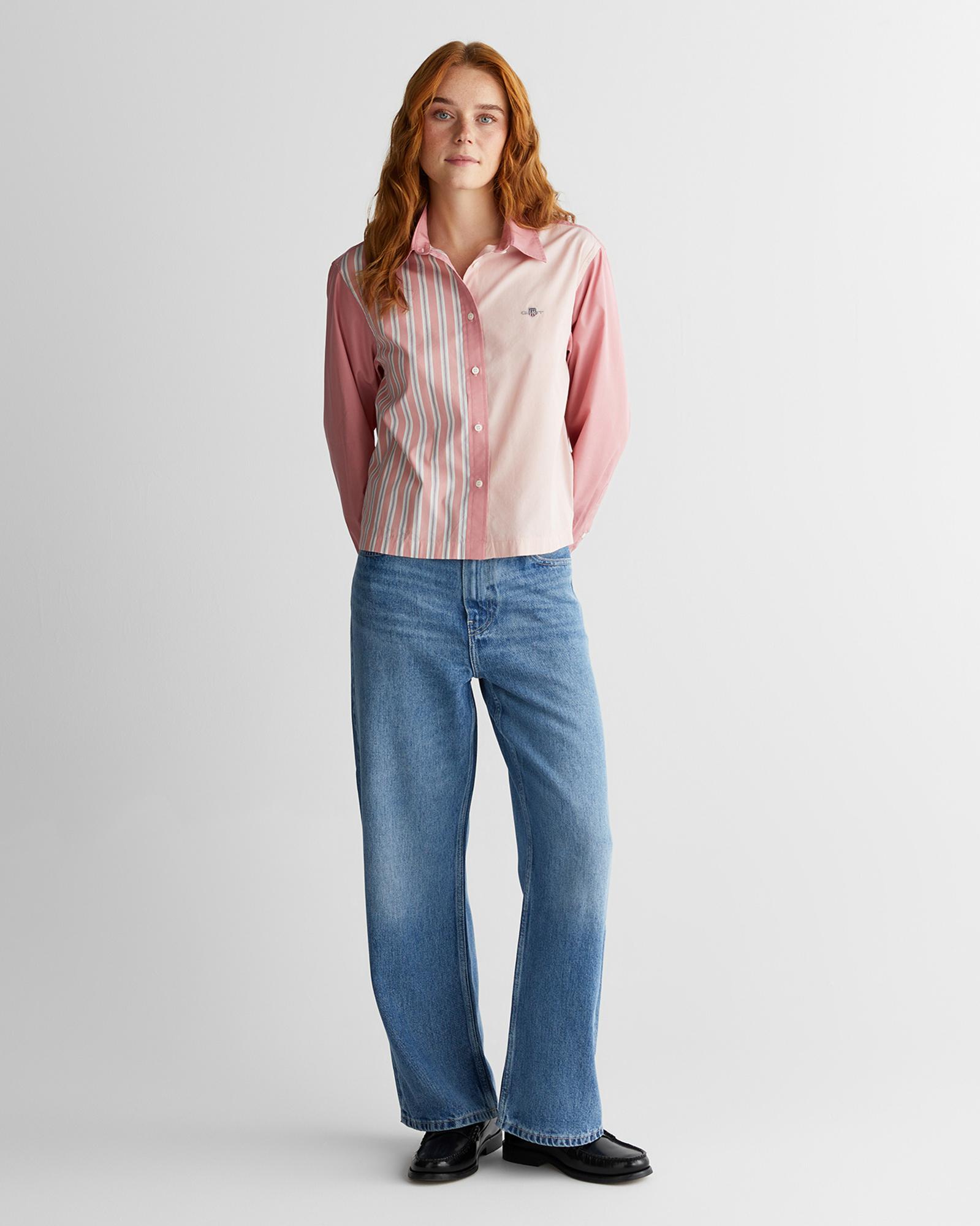 GANT Kadın Pembe Regular Fit Düğmeli Gömlek