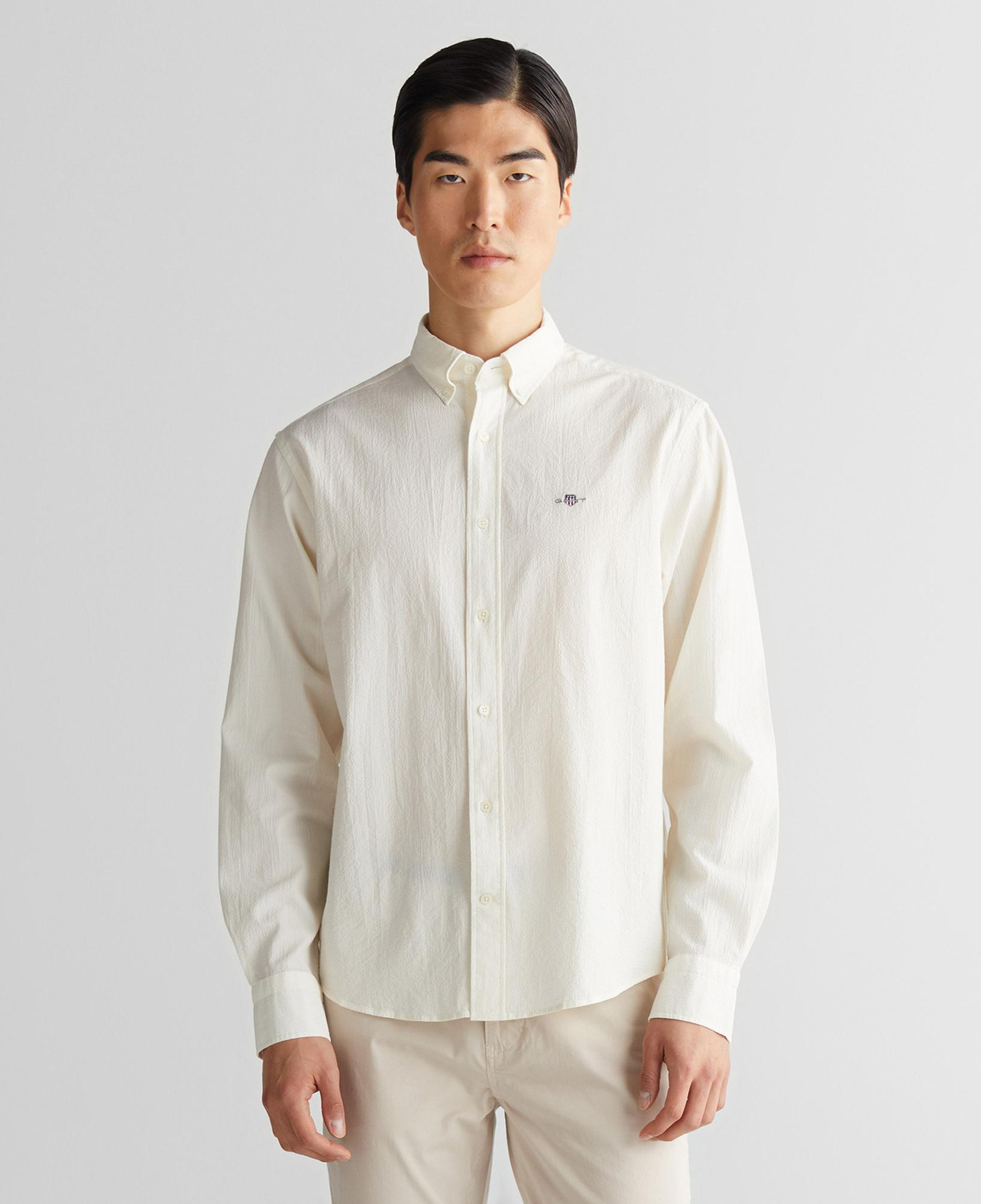 GANT Erkek Krem Regular Fit Gömlek Yaka Gömlek