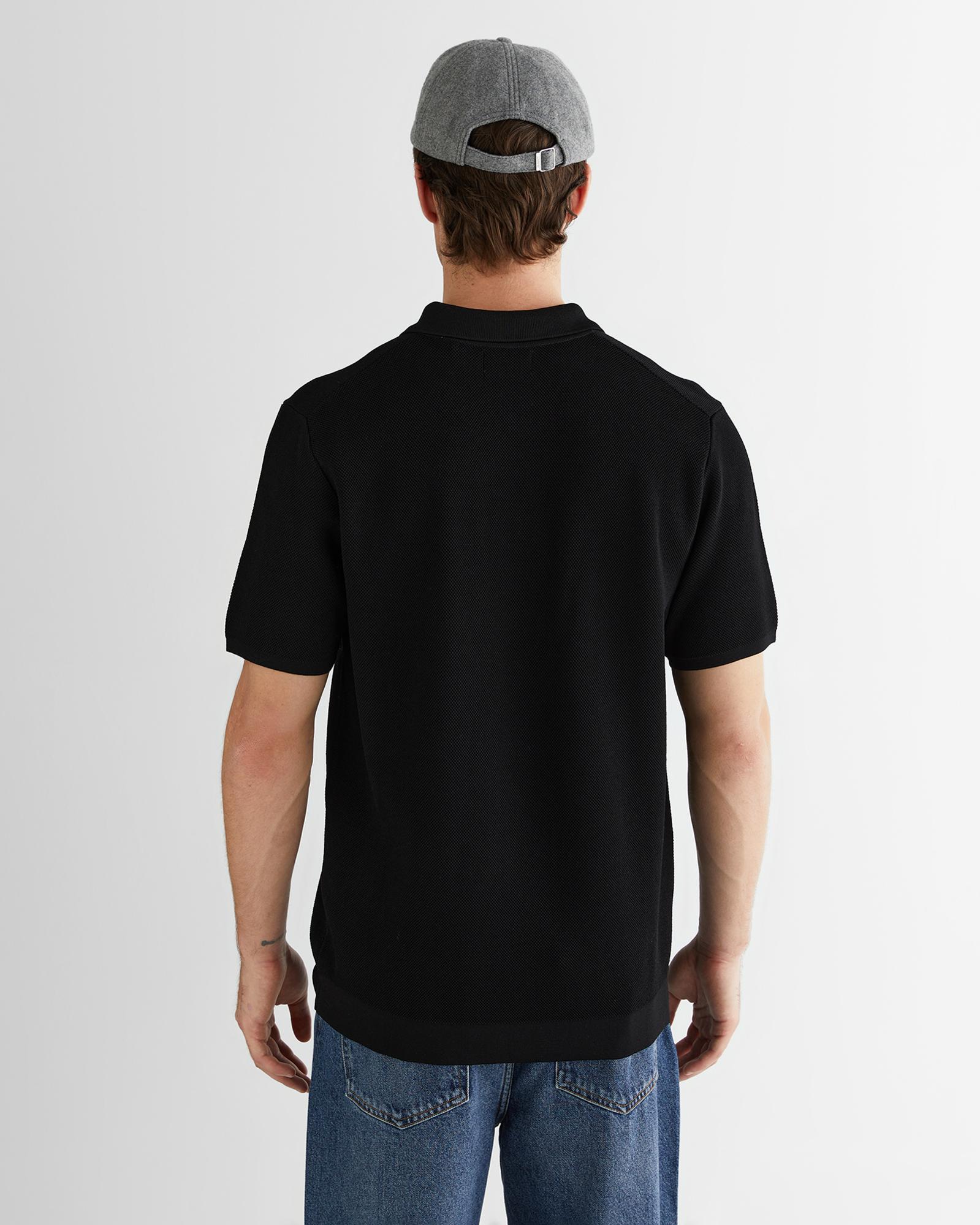 GANT Erkek Siyah Standart Fit Polo Yaka Triko