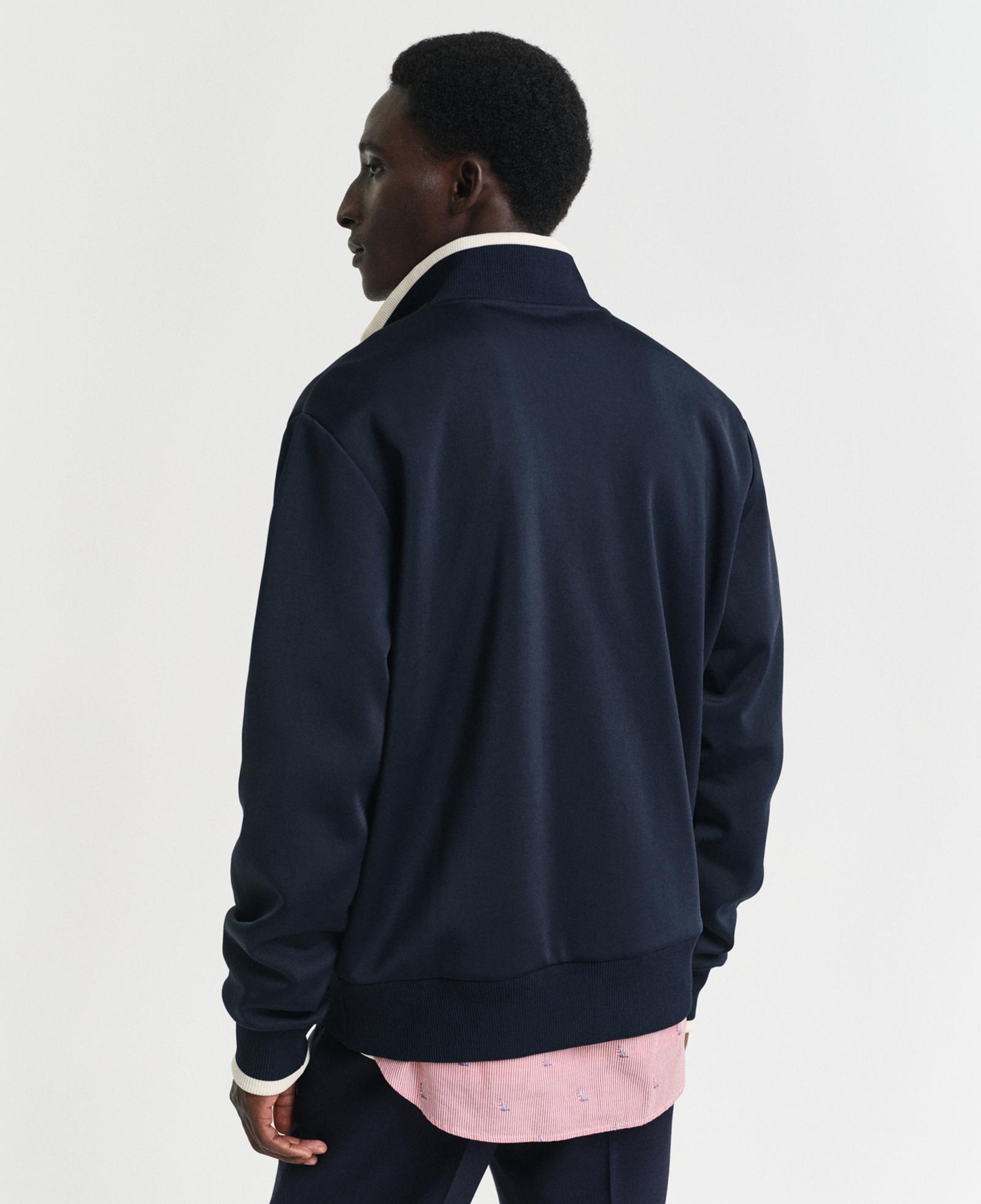 GANT Erkek Lacivert Regular Fit Dik Yaka Logolu Sweatshirt