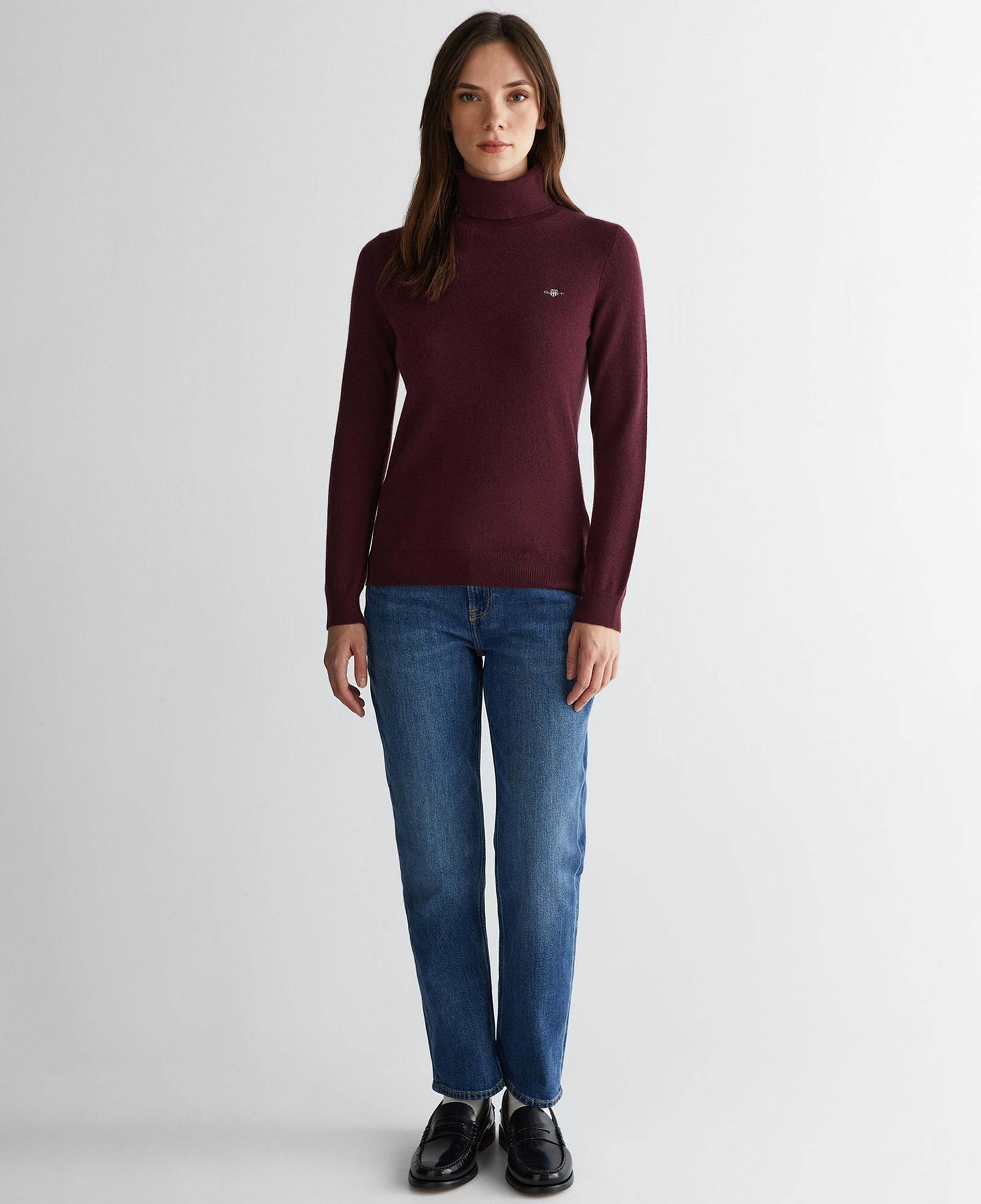 GANT Kadın Bordo Regular Fit Triko