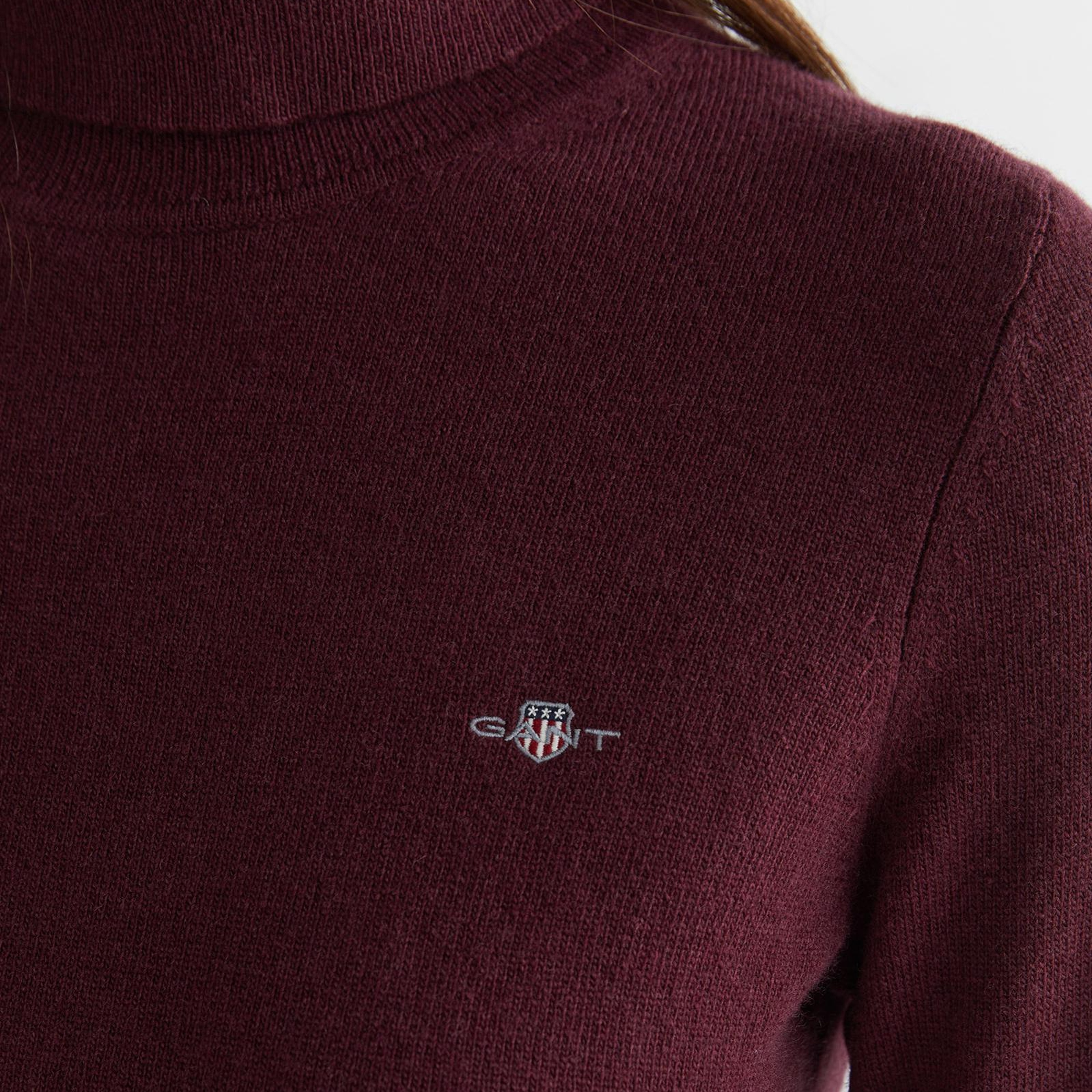 GANT Kadın Bordo Regular Fit Triko
