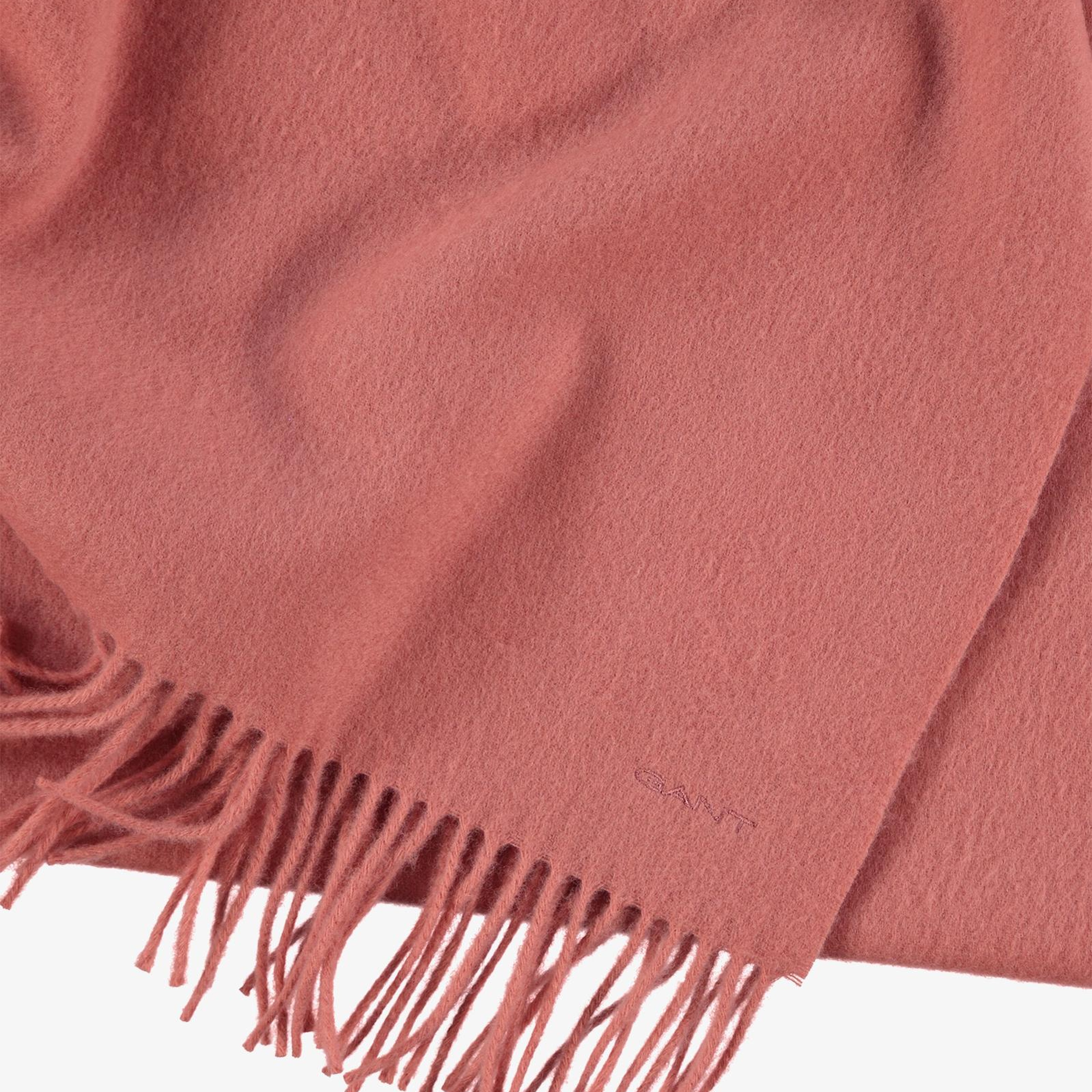 GANT Unisex Pembe Yün Dokuma Atkı