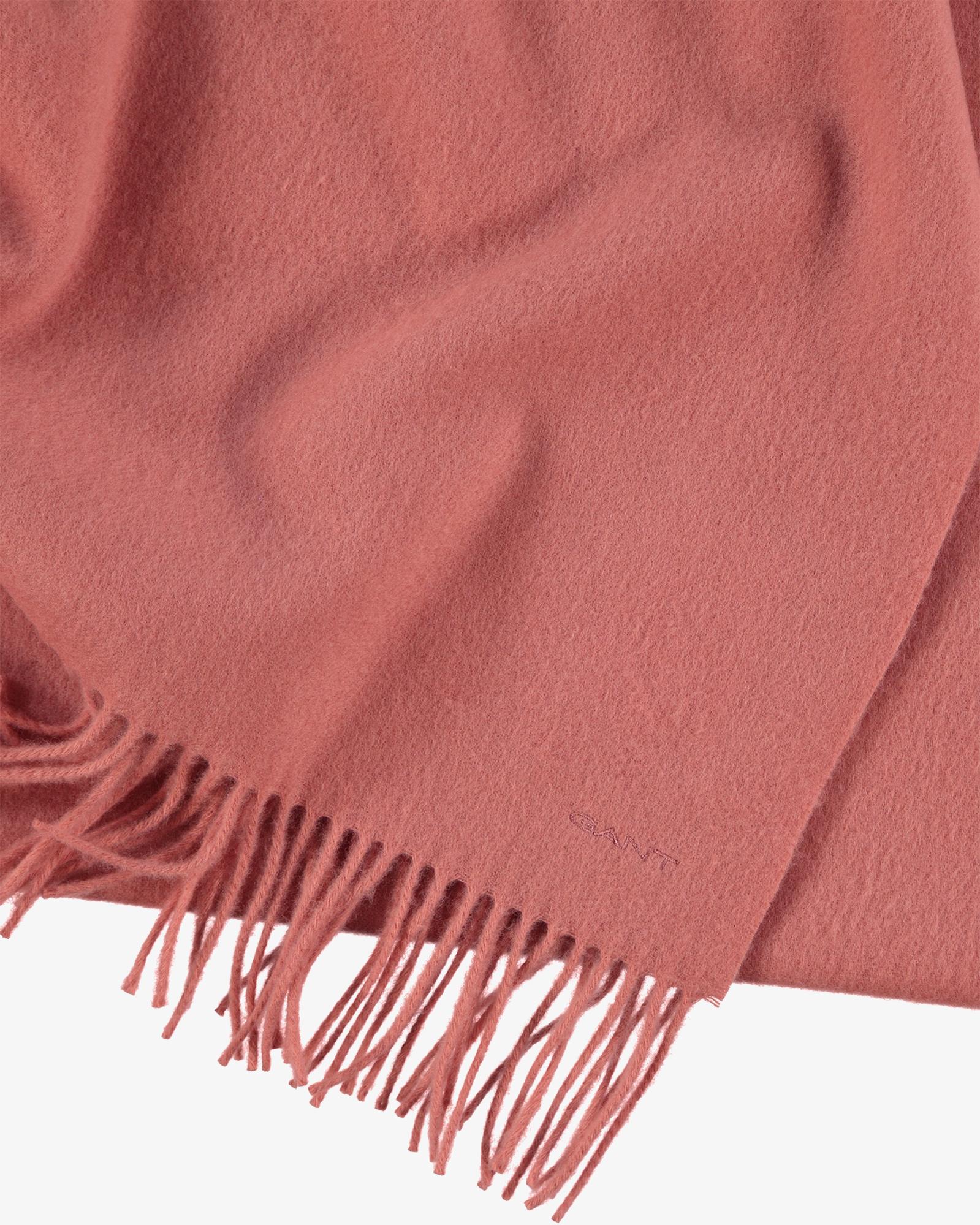 GANT Unisex Pembe Yün Dokuma Atkı