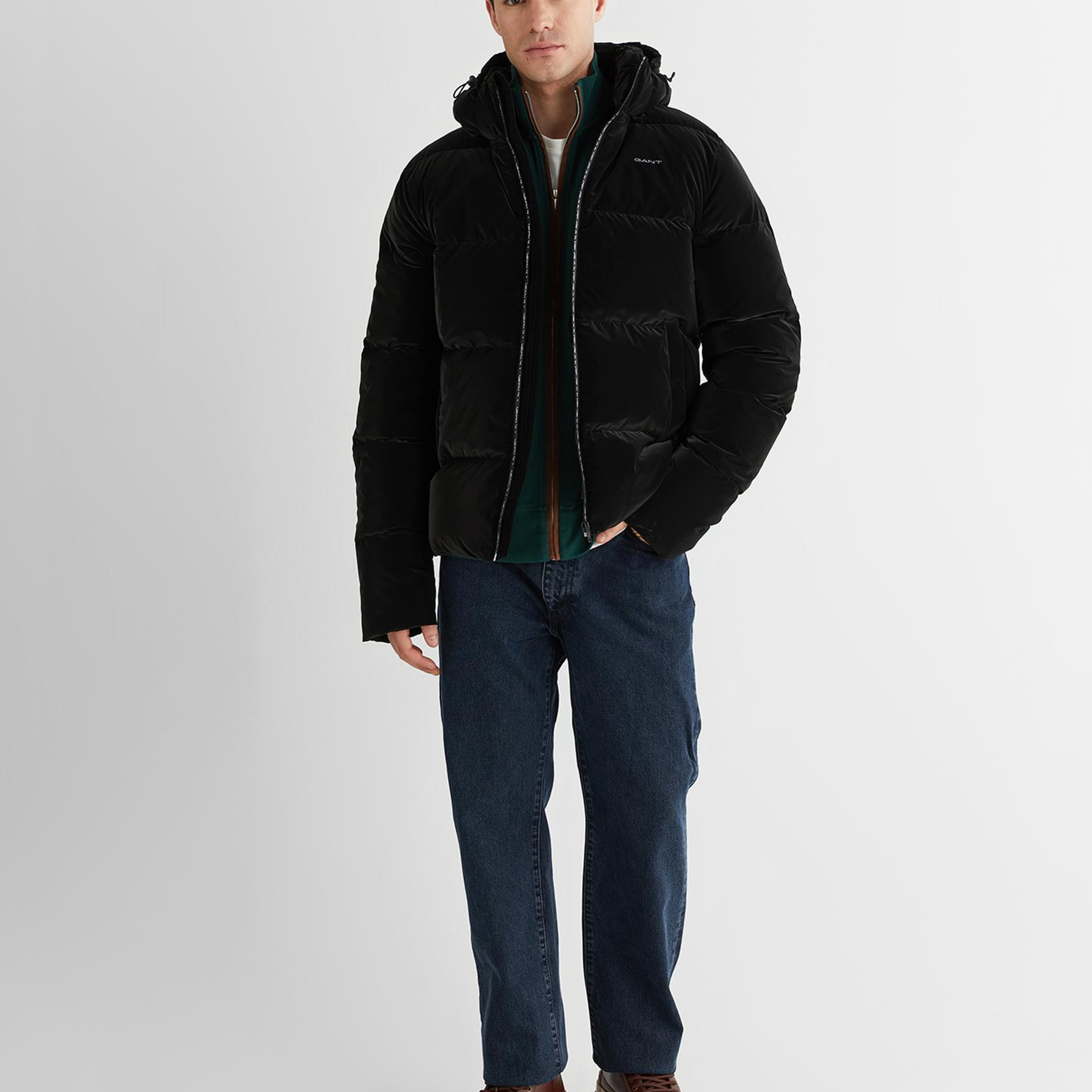 GANT Erkek Siyah Regular Fit Fermuarlı Ceket