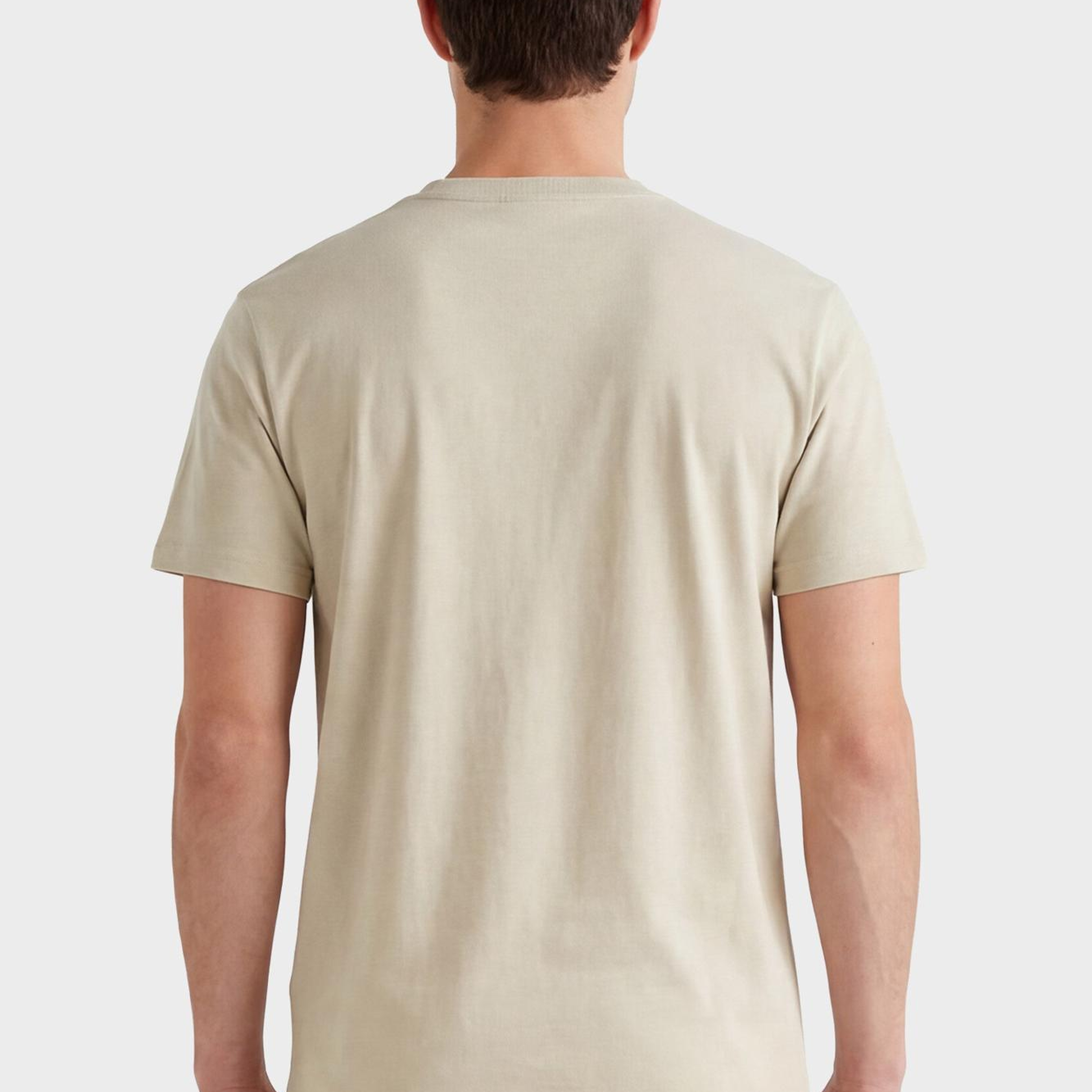 GANT Erkek Bej Bisiklet Yaka Regular Fit T-Shirt