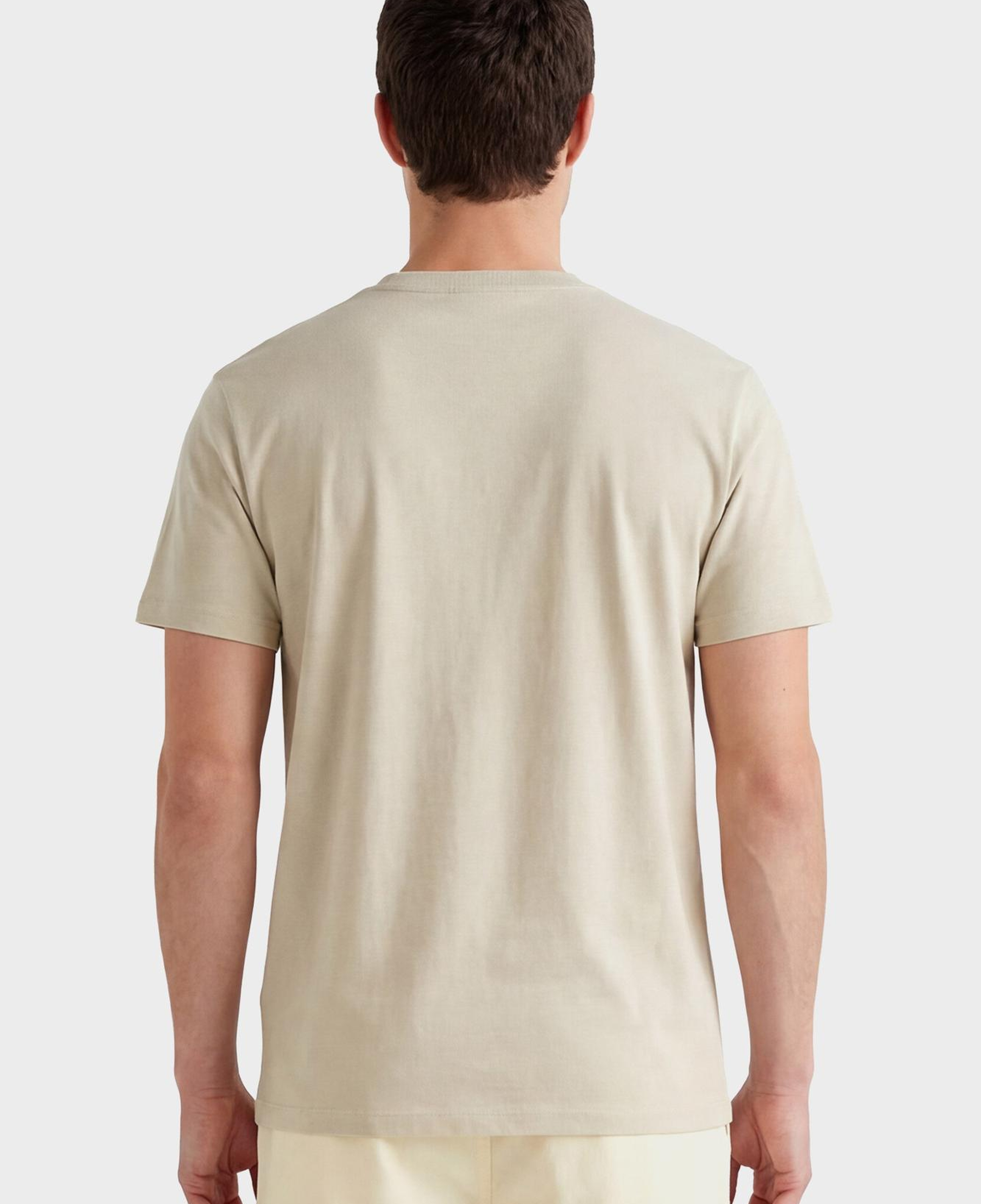 GANT Erkek Bej Bisiklet Yaka Regular Fit T-Shirt