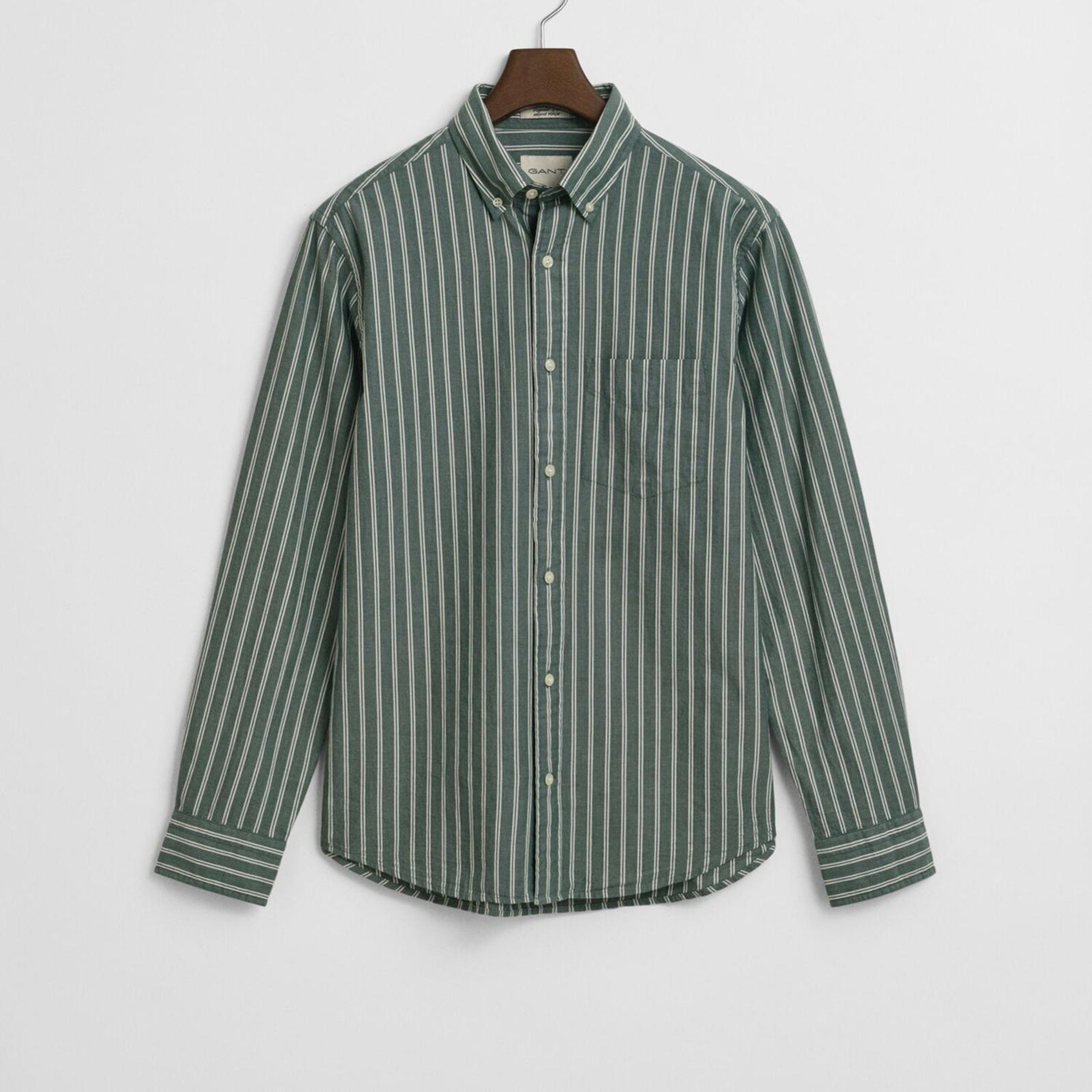 GANT Erkek Yeşil Regular Fit Düğmeli Gömlek