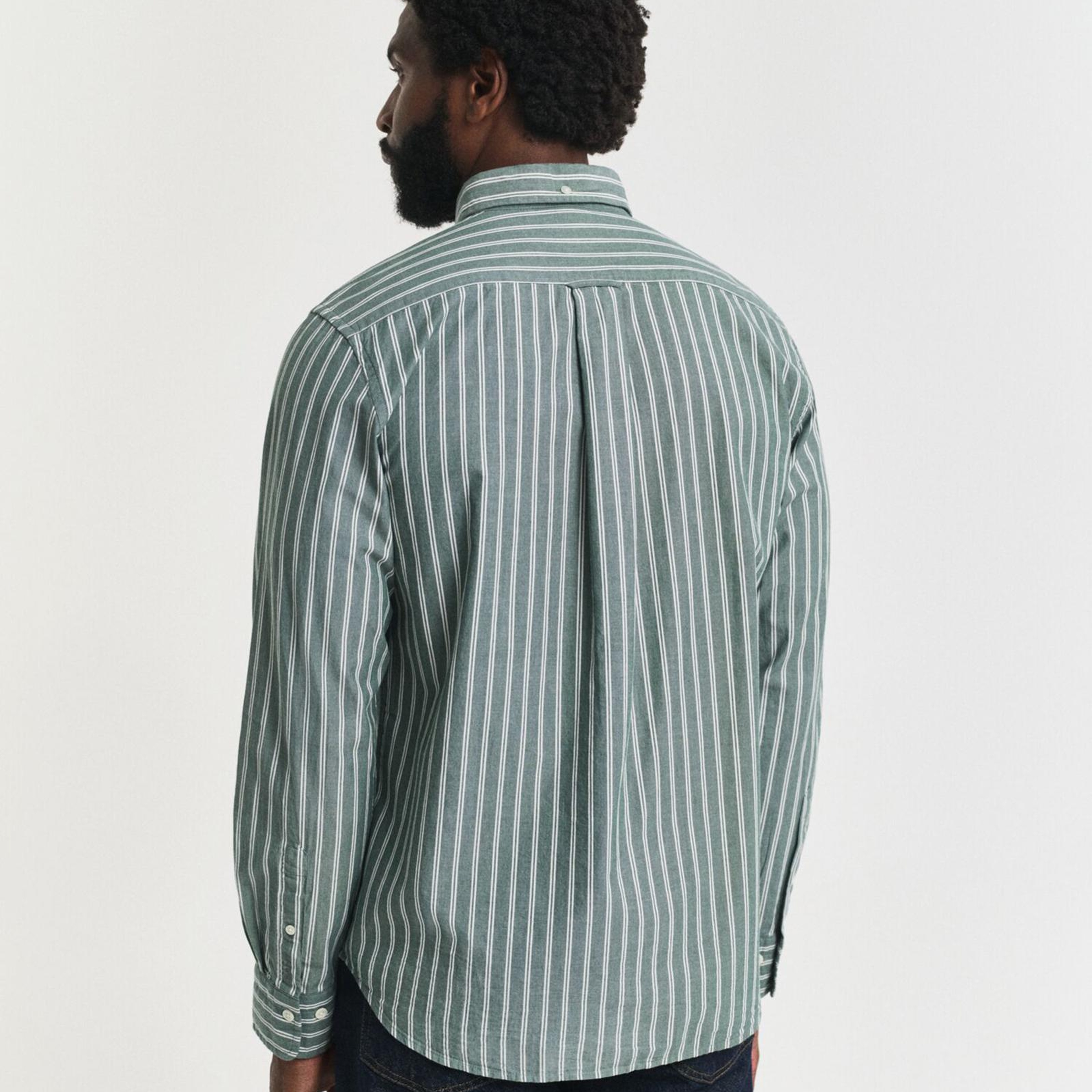 GANT Erkek Yeşil Regular Fit Düğmeli Gömlek