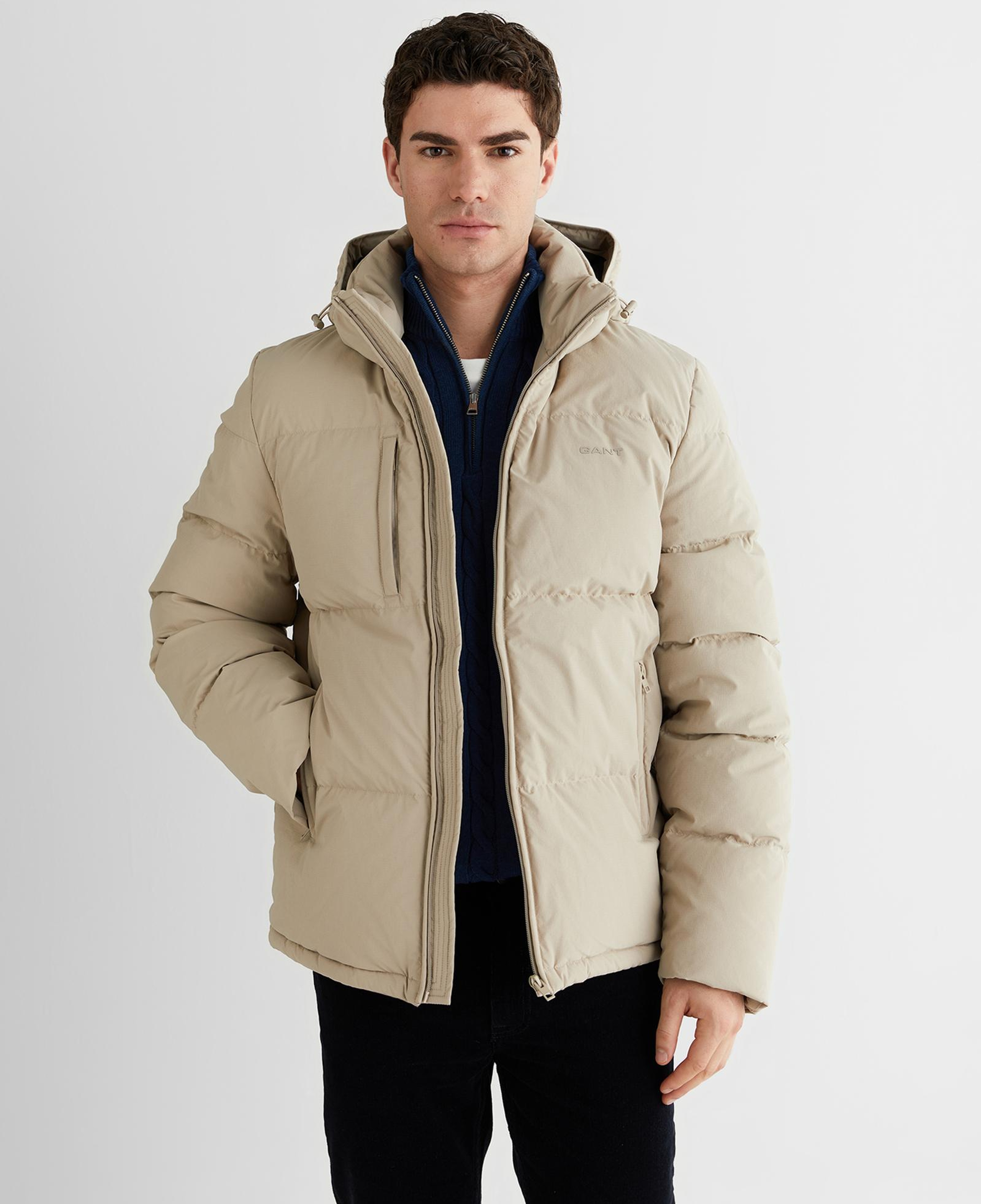 GANT Erkek Bej Regular Fit Fermuarlı Ceket