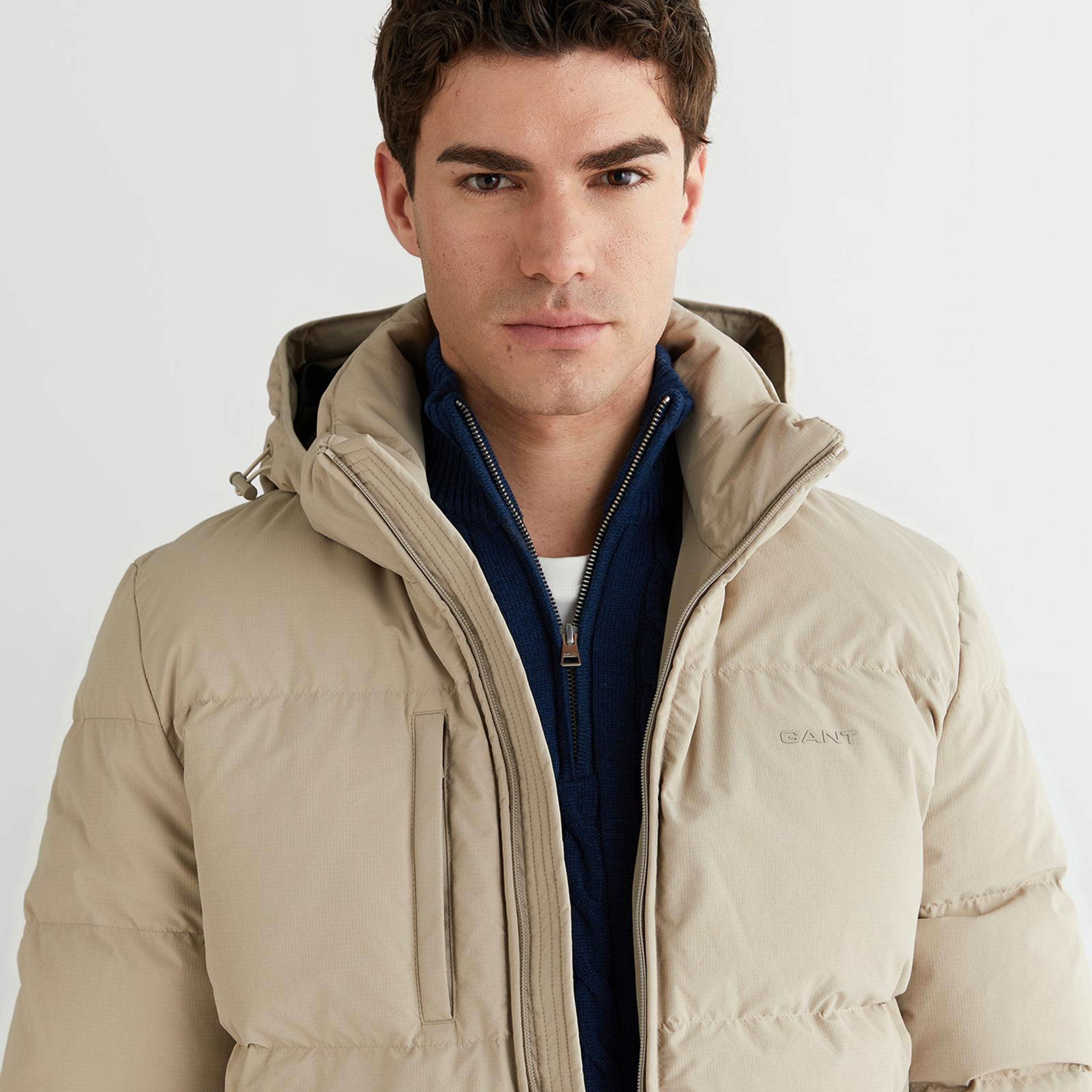 GANT Erkek Bej Regular Fit Fermuarlı Ceket