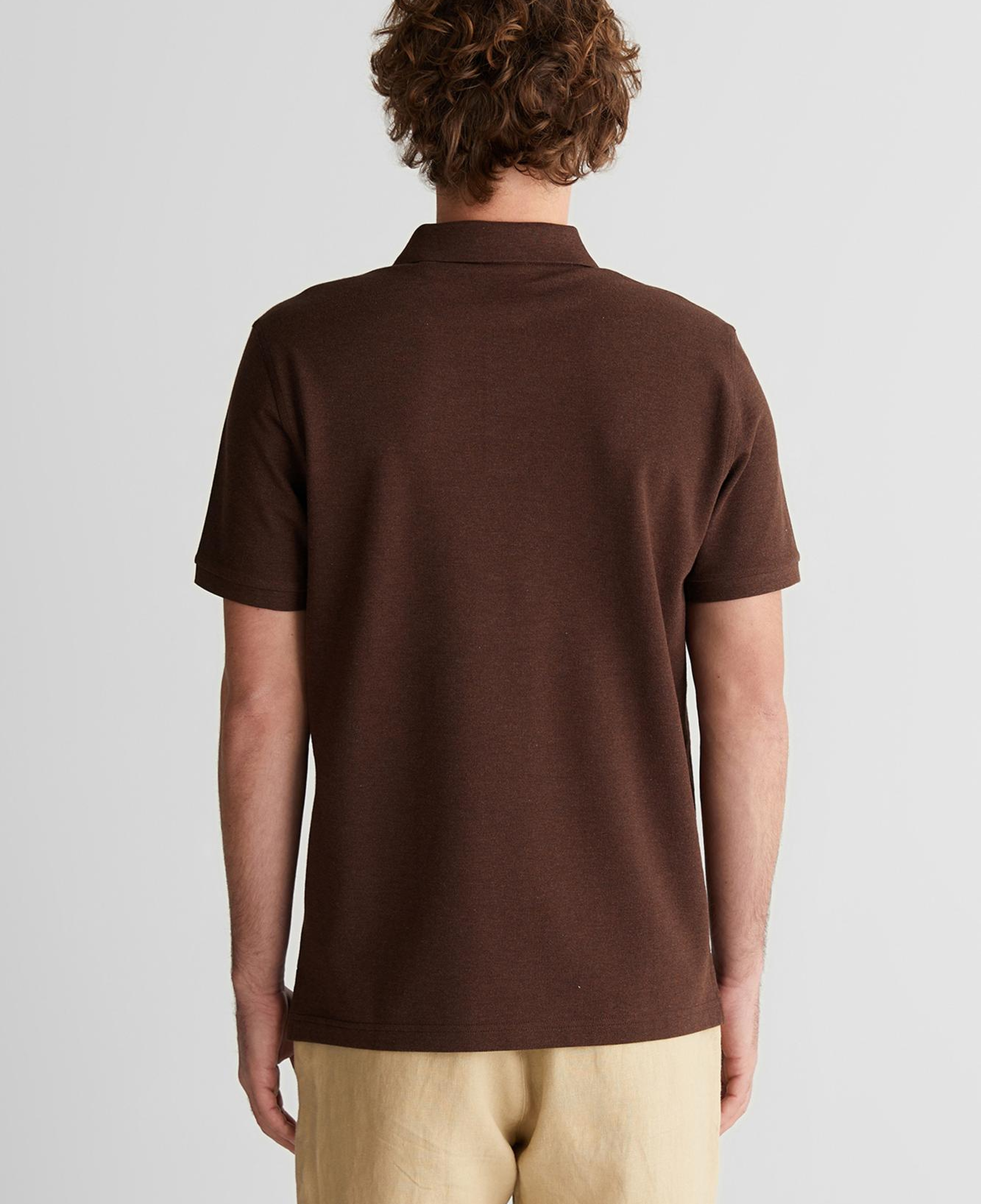 GANT Erkek Krem Regular Fit Logolu Polo Yaka T-Shirt