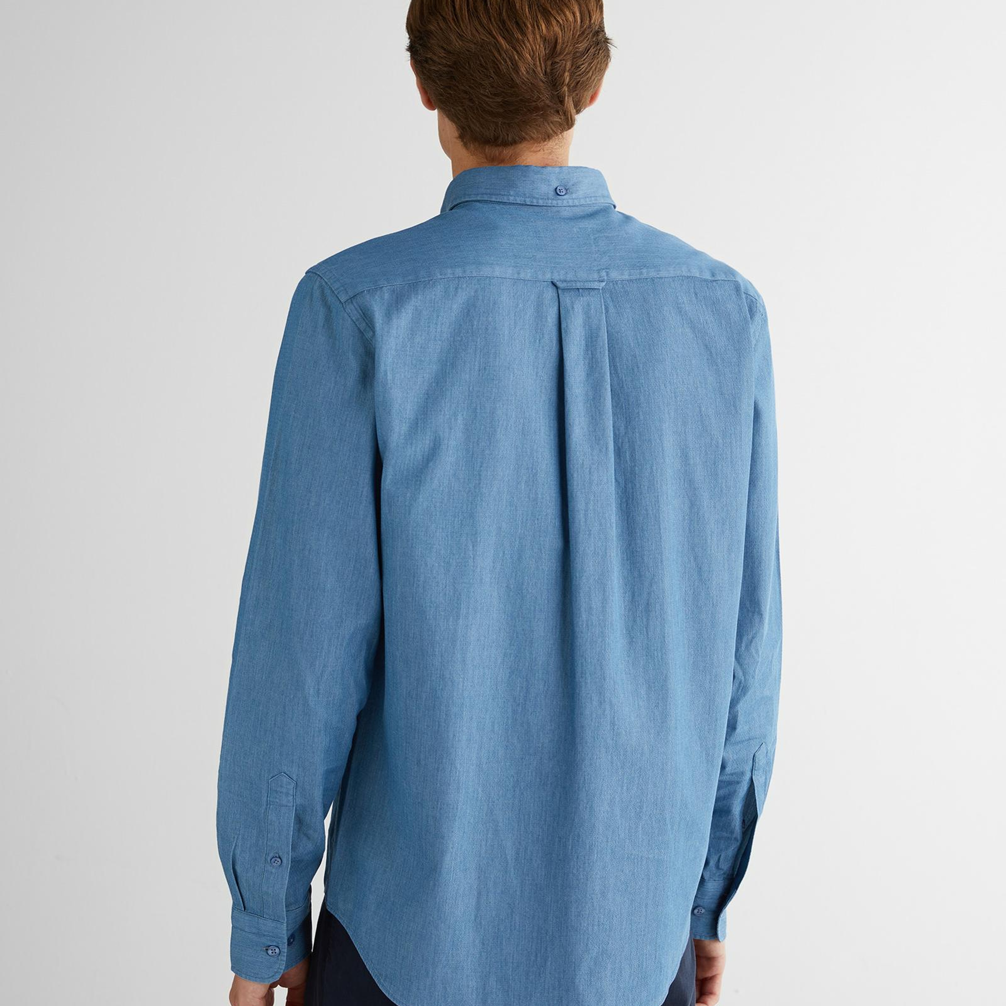 GANT Erkek Mavi Regular Fit Düğmeli Yaka Gömlek