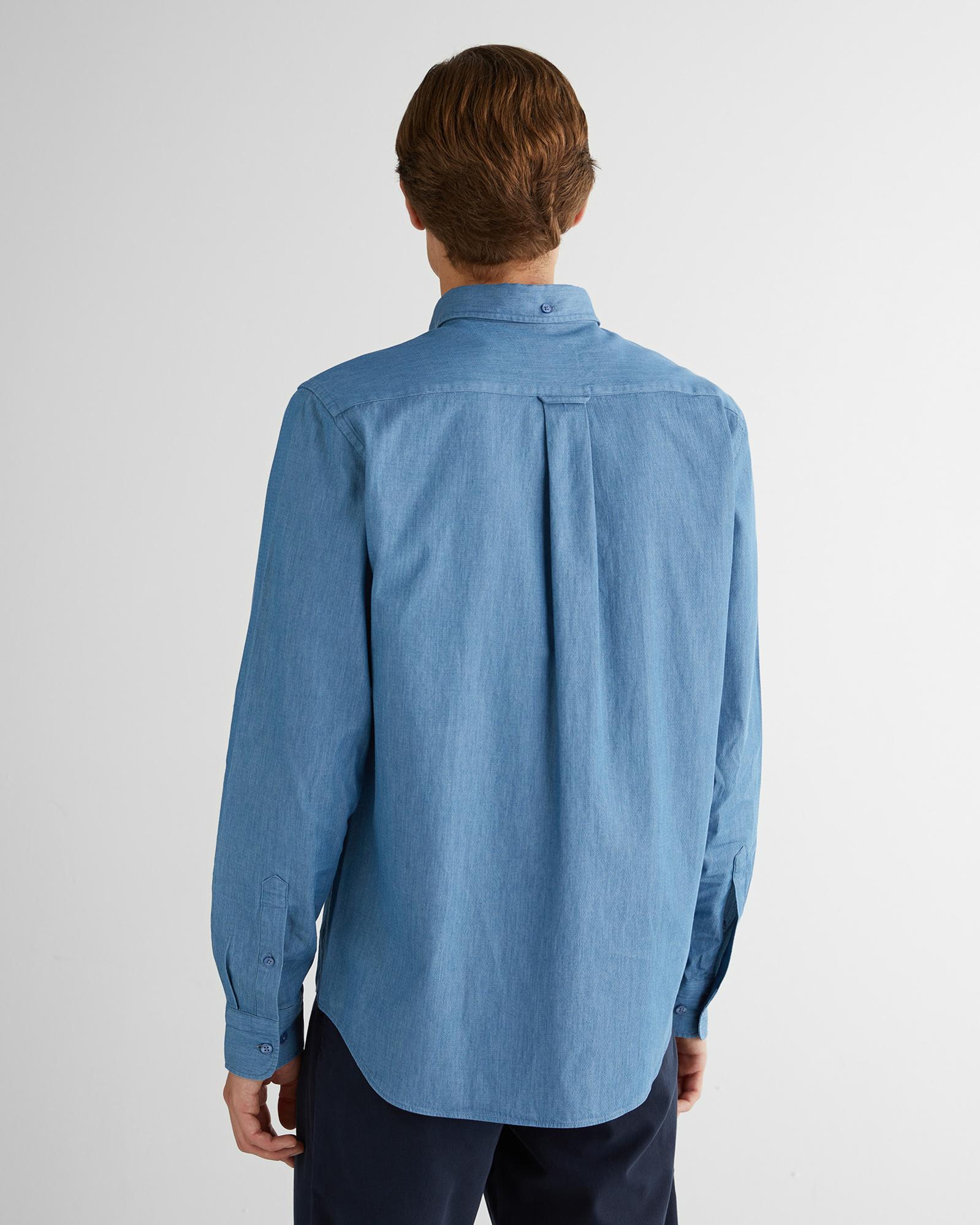 GANT Erkek Mavi Regular Fit Düğmeli Yaka Gömlek
